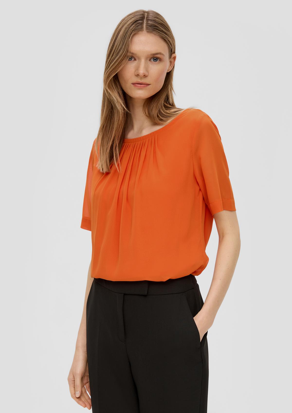 s.Oliver Chiffon blouse with draping