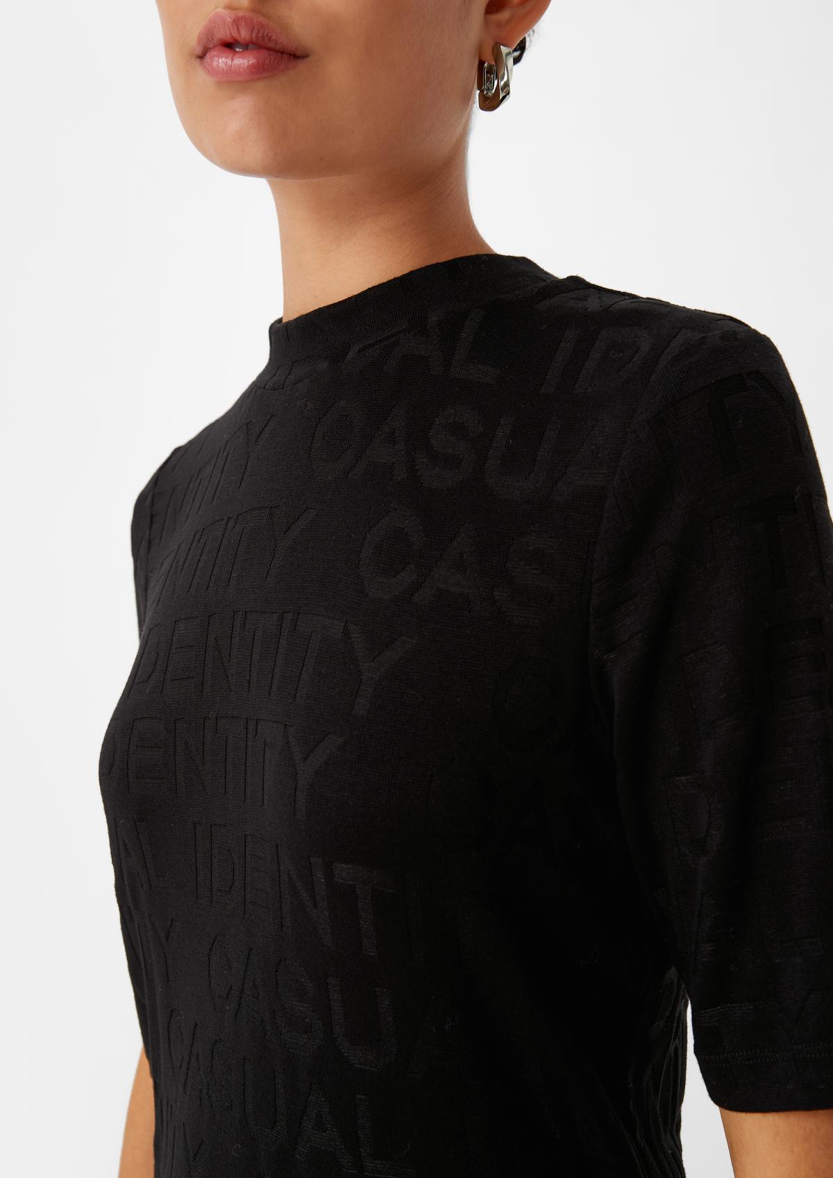 comma Jacquard-Shirt aus Viskosemix