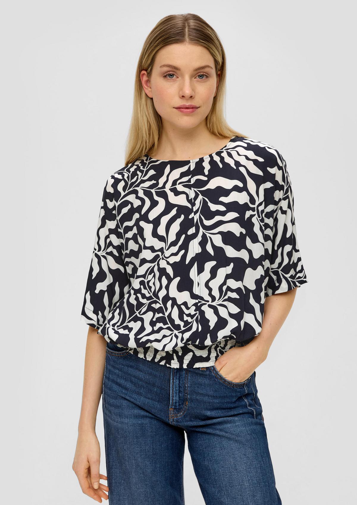 s.Oliver Blouse with a smocked waistband