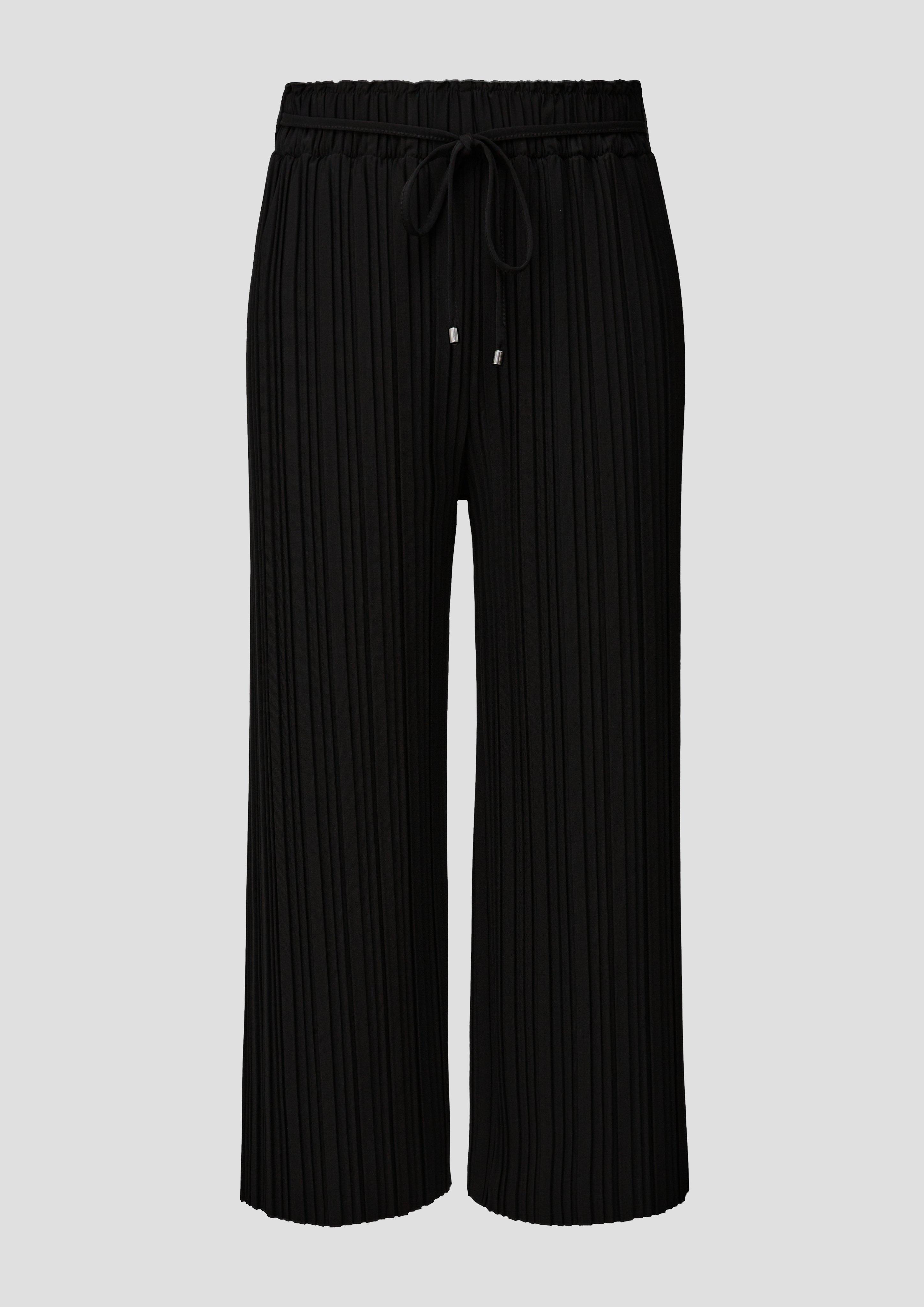 Thumbnail - s.Oliver - Plissierte Hose mit Wide Leg, Damen, schwarz