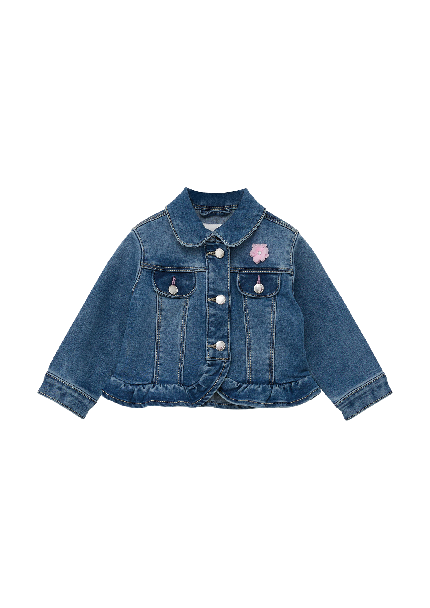 s.Oliver - Jeansjacke mit Chiffonblume, Babys, blau