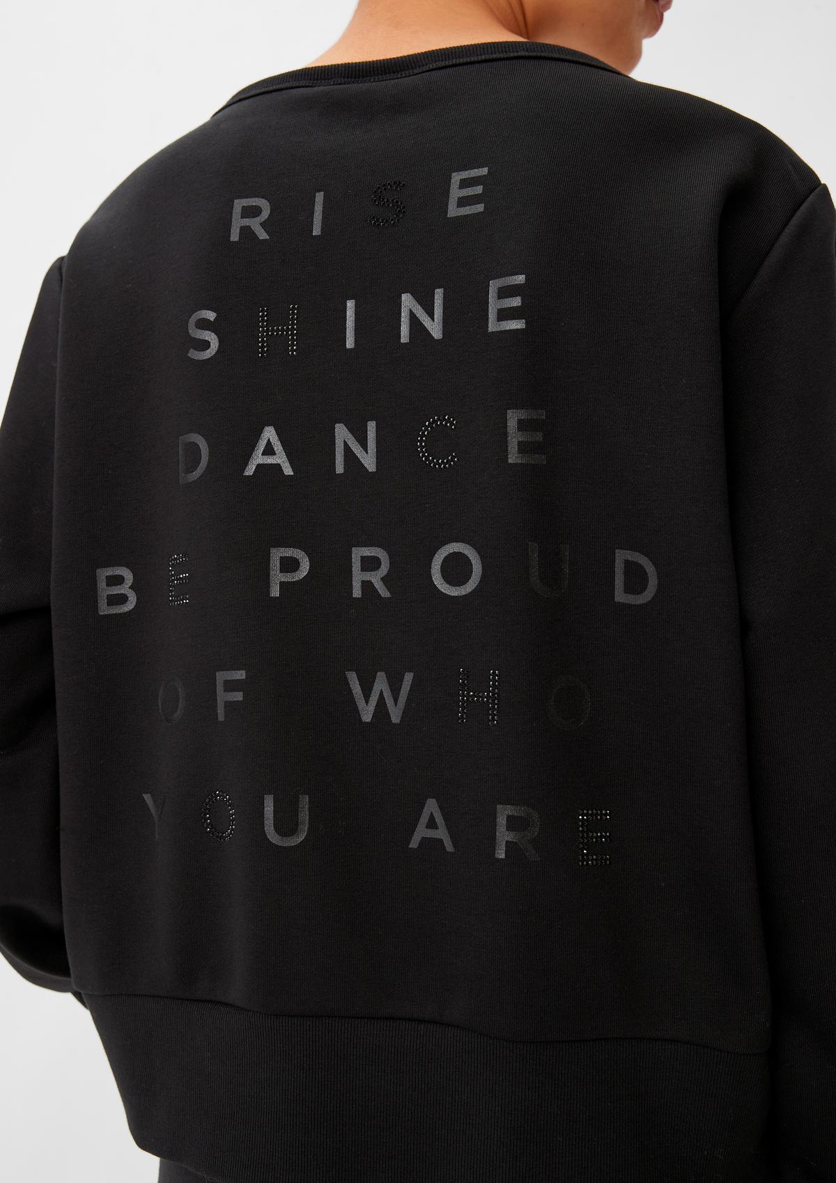 comma Sweatshirt with a rubberised print