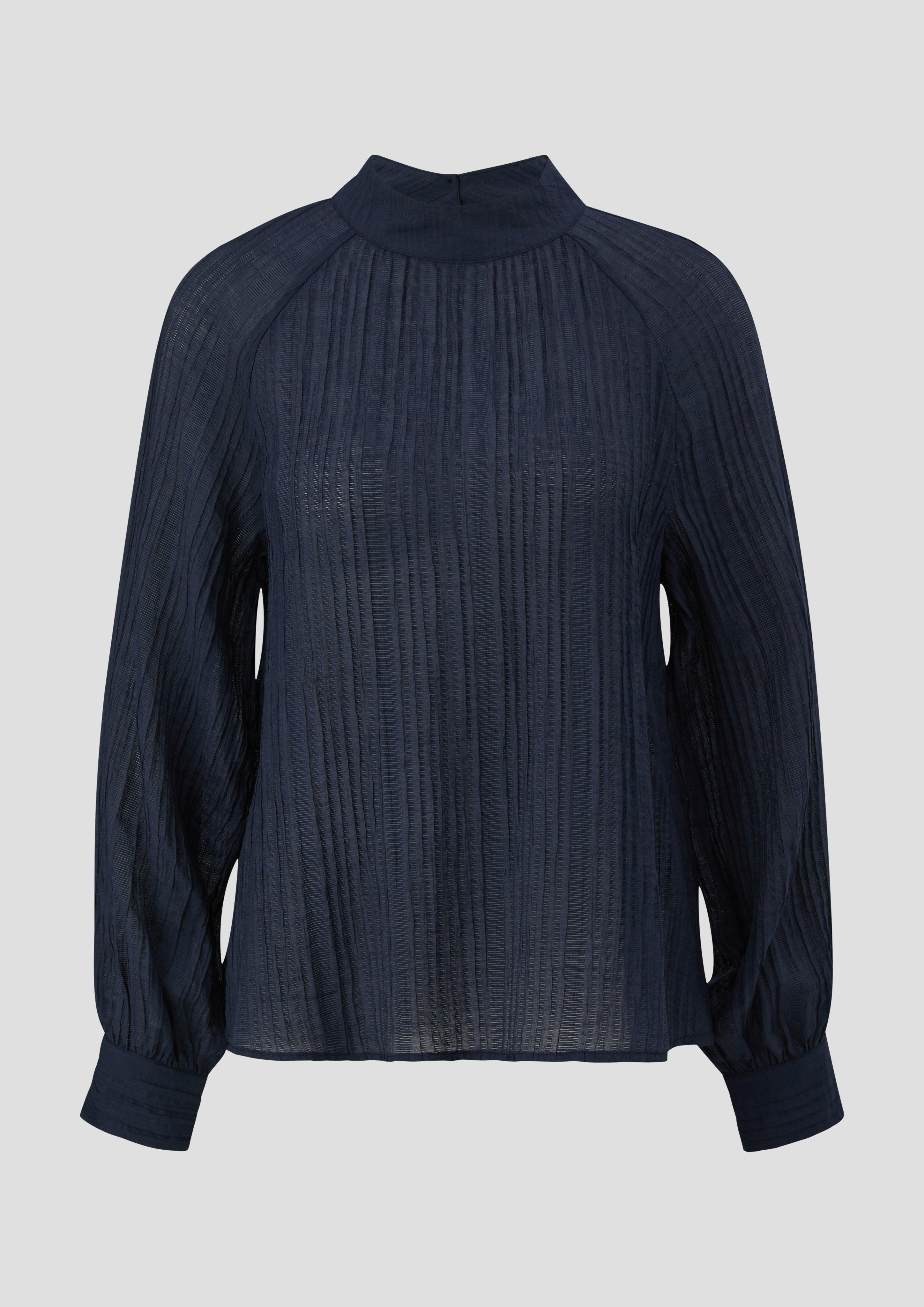 s.Oliver - Langarmbluse aus Viskosemix, Damen, blau