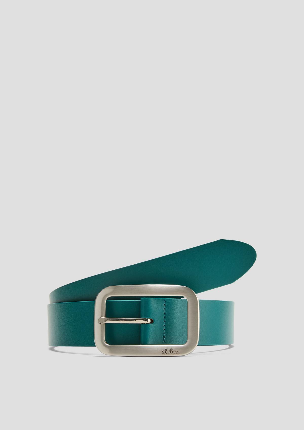 s.Oliver Leather belt with a pin buckle