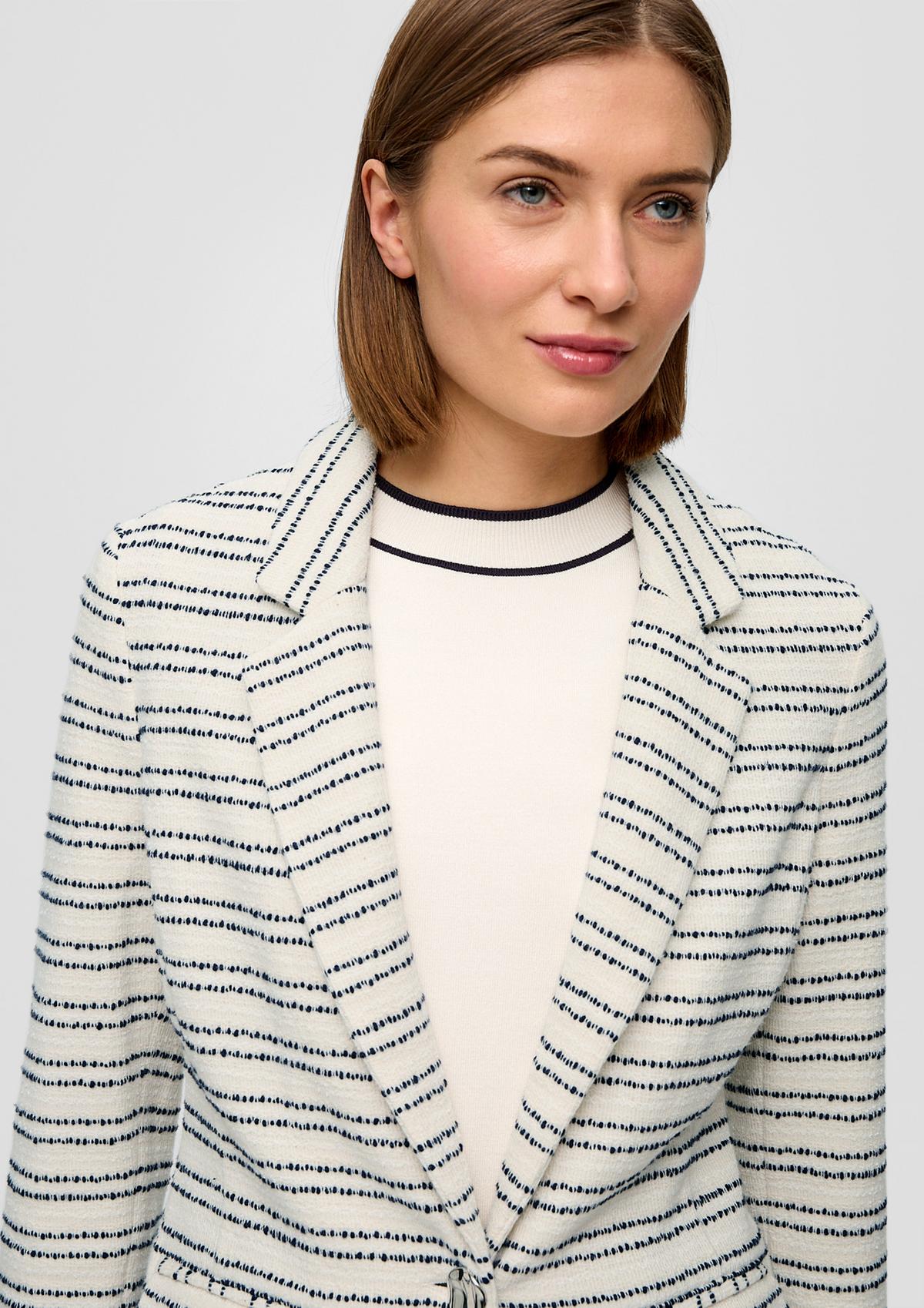 s.Oliver Sweatshirt blazer with a textured pattern