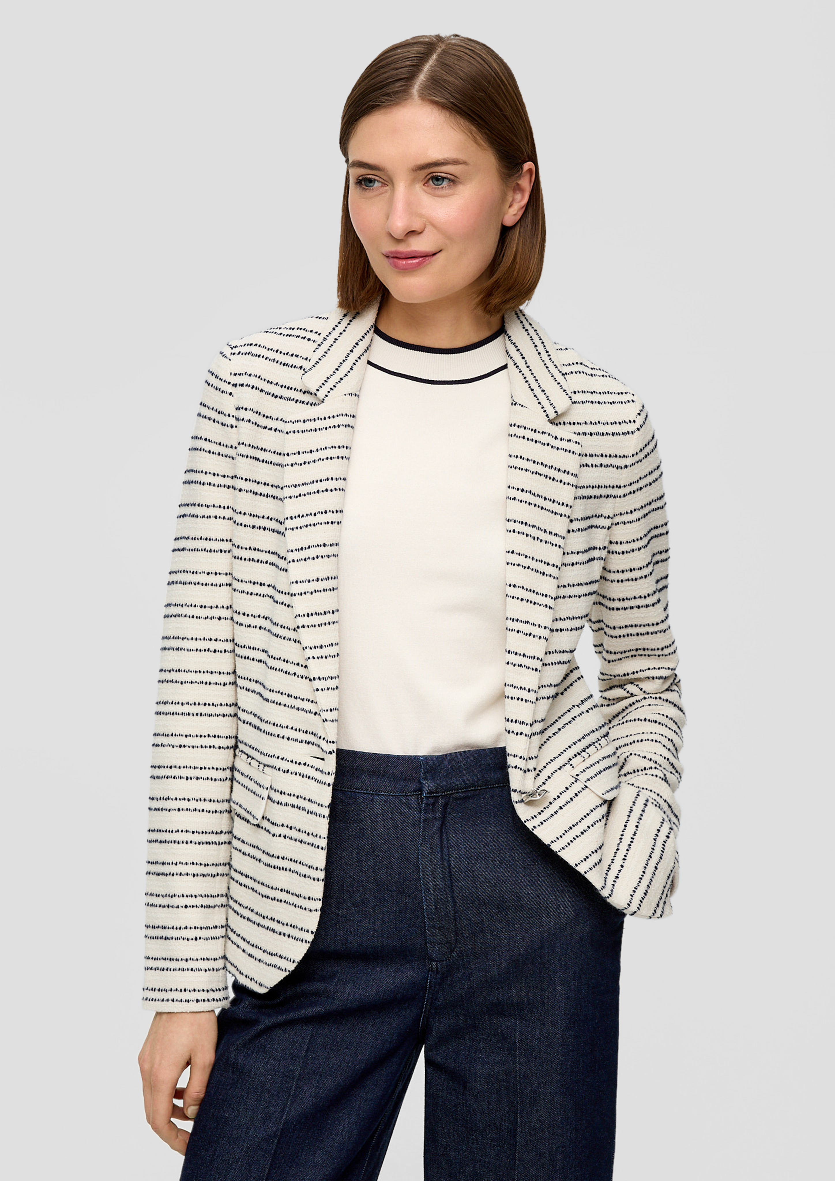 S.Oliver Sweatblazer mit Strukturmuster