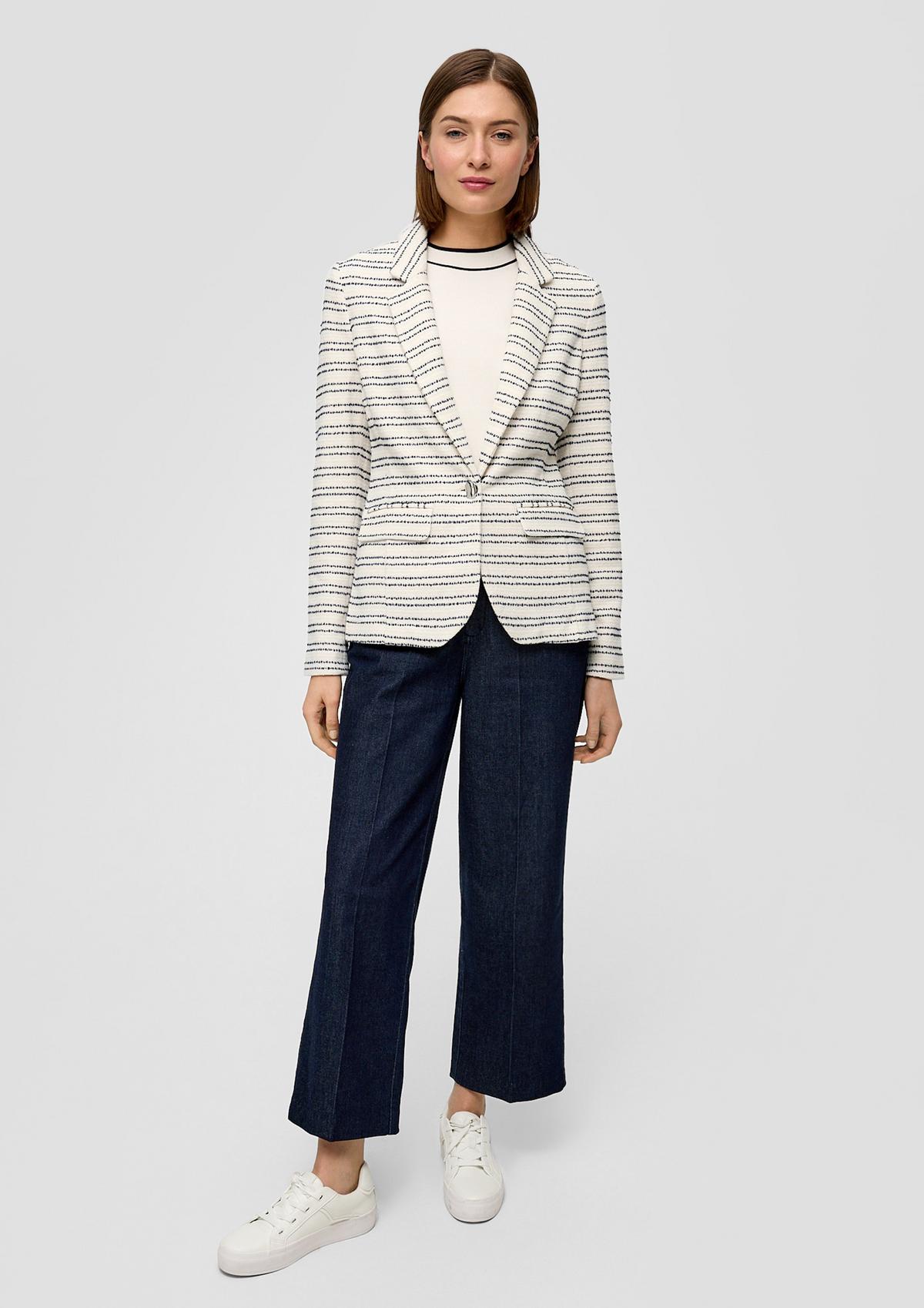 s.Oliver Sweatshirt blazer with a textured pattern