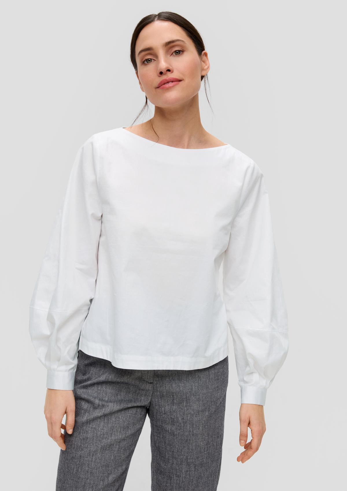 s.Oliver Long sleeve blouse with a bateau neckline
