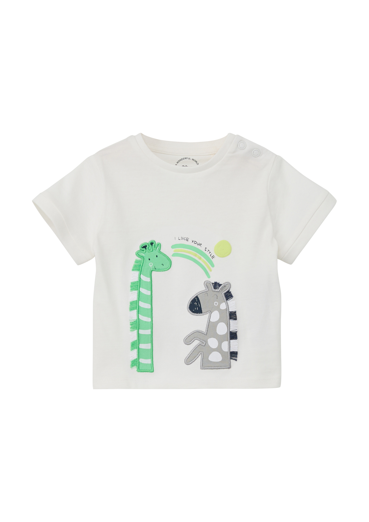 s.Oliver - T-Shirt mit Artwork, Babys, creme|weiß