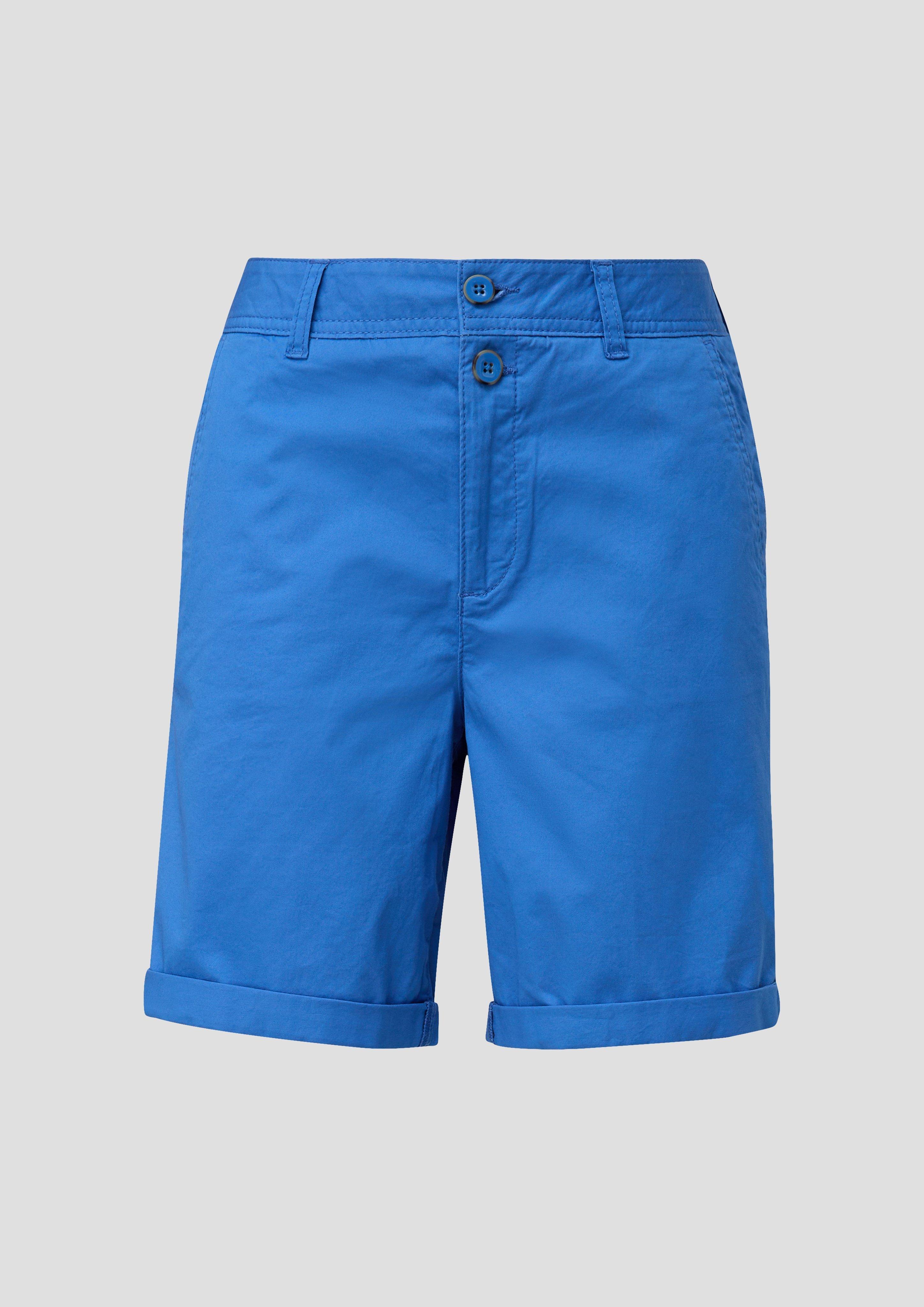 s.Oliver - Regular: Shorts aus Baumwollstretch, Damen, blau