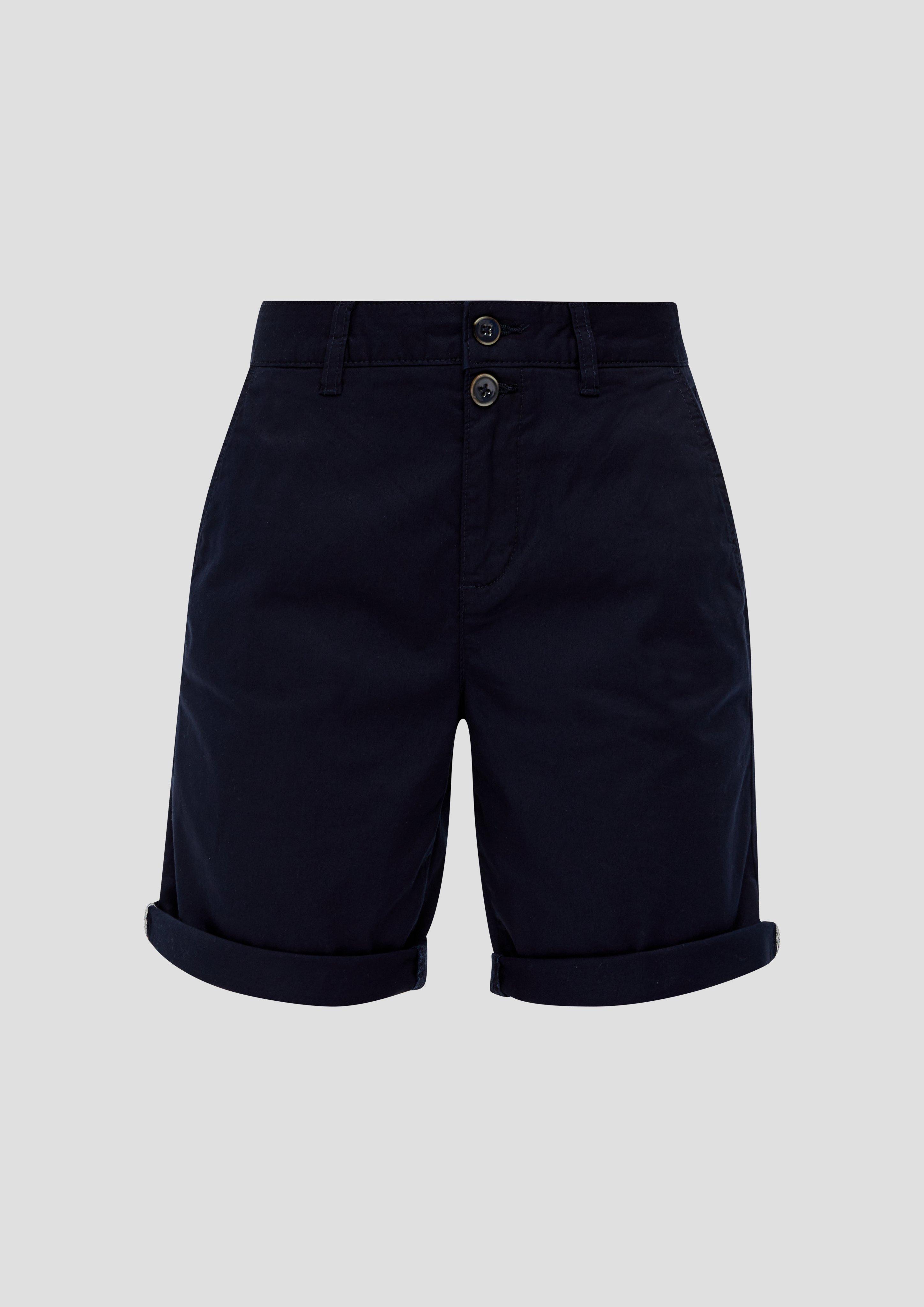 s.Oliver - Regular: Shorts aus Baumwollstretch, Damen, blau