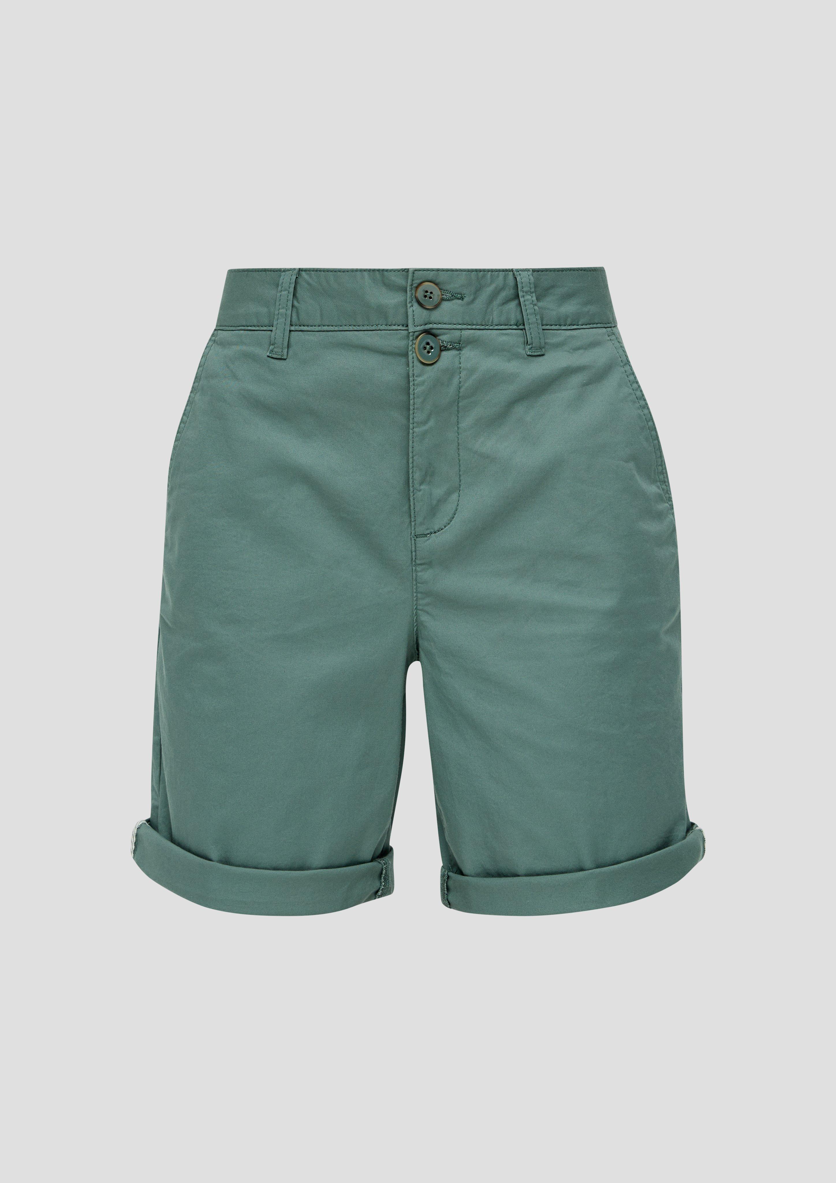 s.Oliver - Regular: Shorts aus Baumwollstretch, Damen, Blau