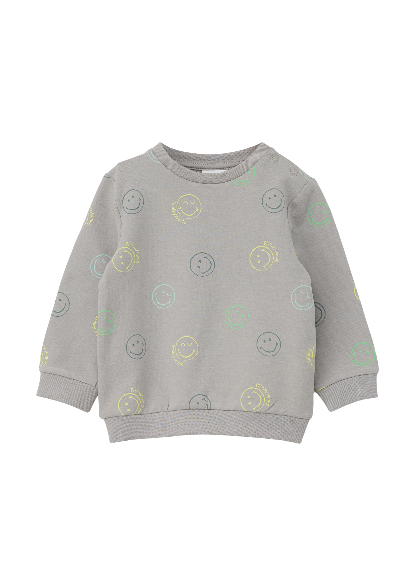 s.Oliver - Sweatshirt mit All-over-Smiley®-Print, Babys, grau