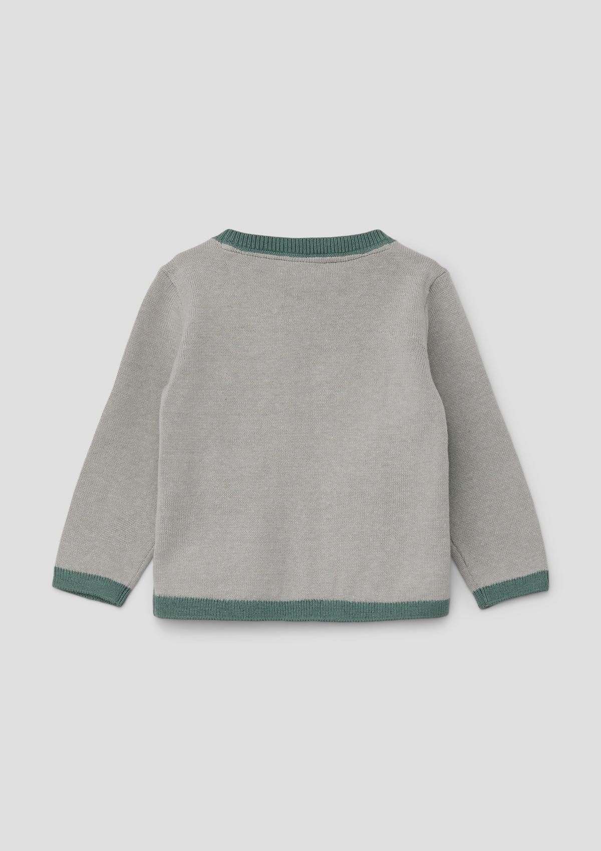 s.Oliver Knitted jumper with an animal pattern