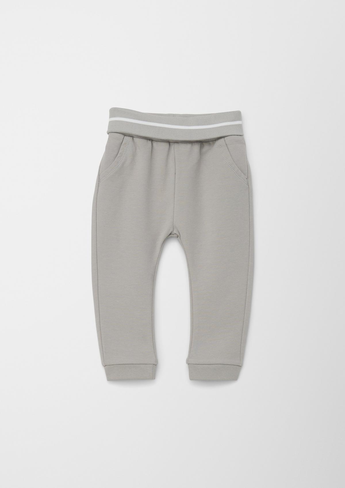 s.Oliver Sweat trousers with ribbed turn-down waistband