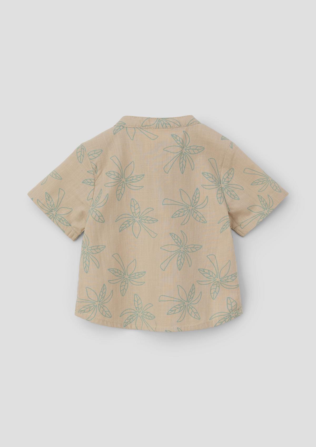 s.Oliver Overhemd met korte mouwen met motief en linnen look