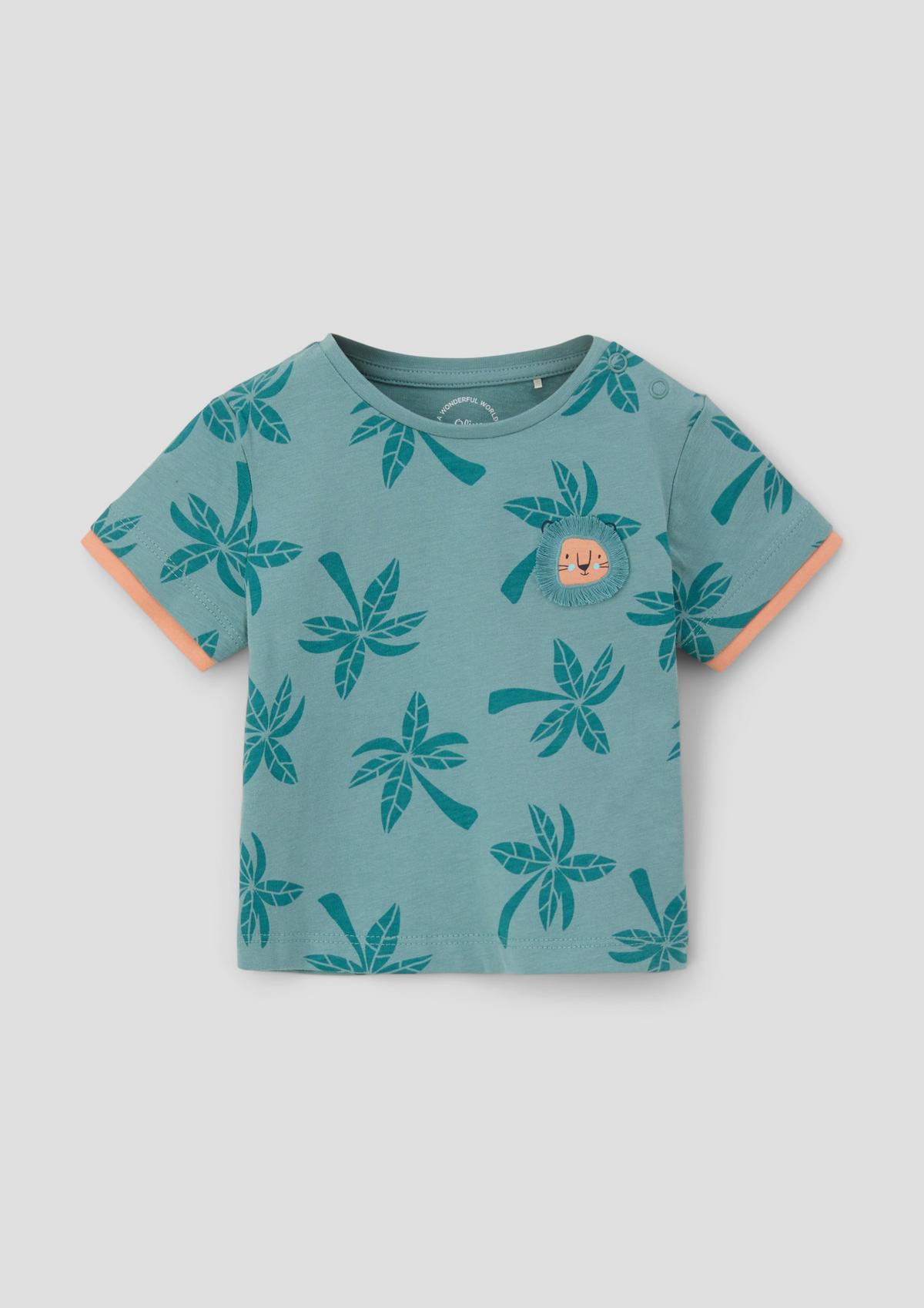 s.Oliver T-shirt with a palm tree print