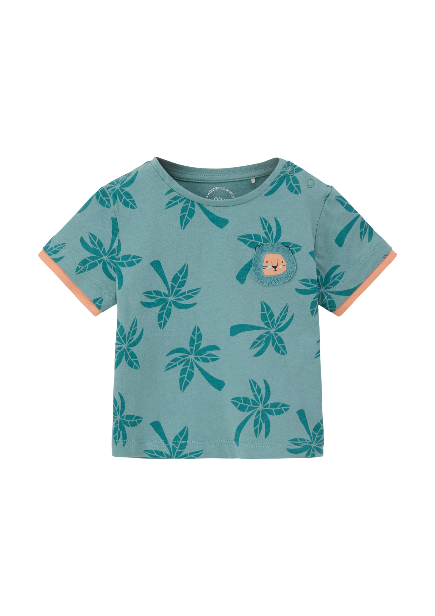 s.Oliver - T-Shirt mit Palmen-Print, Babys, Blau