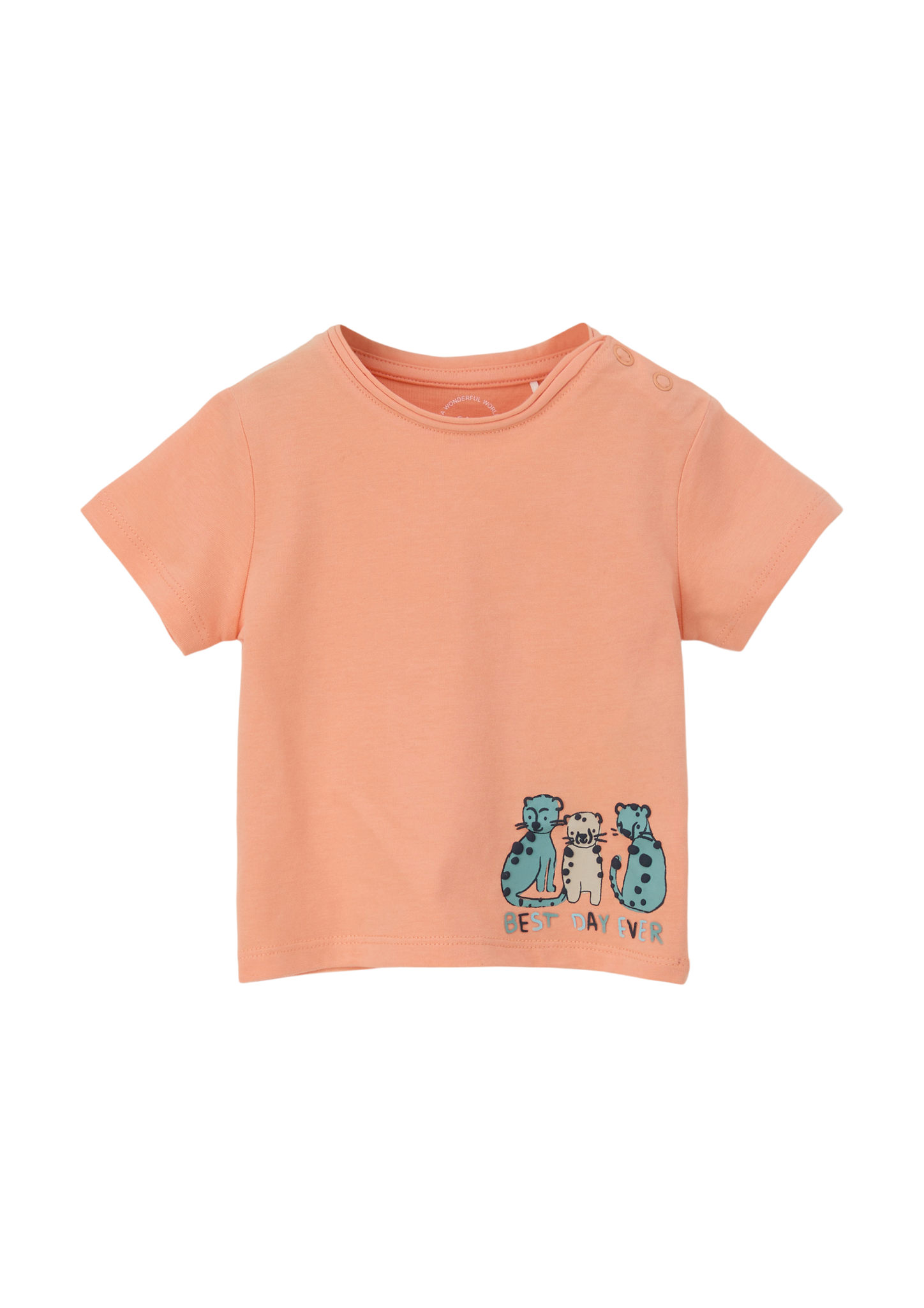 s.Oliver - T-Shirt mit gummiertem Print, Babys, Orange