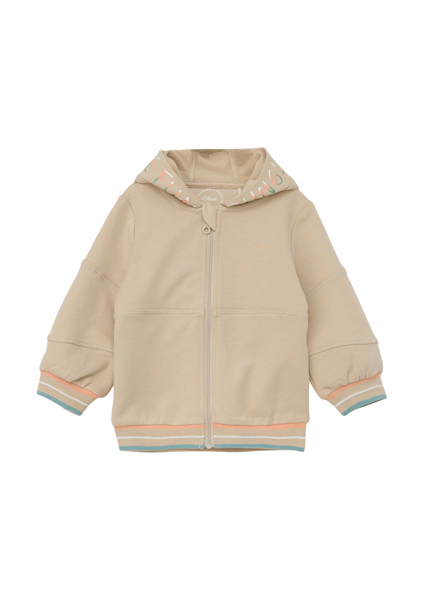 s.Oliver - Sweatshirt-Jacke mit Kapuze, Babys, Beige