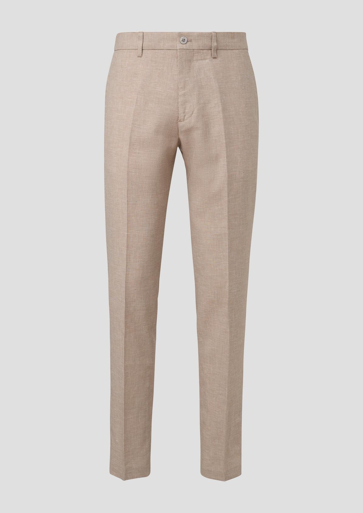 s.Oliver s.OPURE: suit trousers with a houndstooth pattern