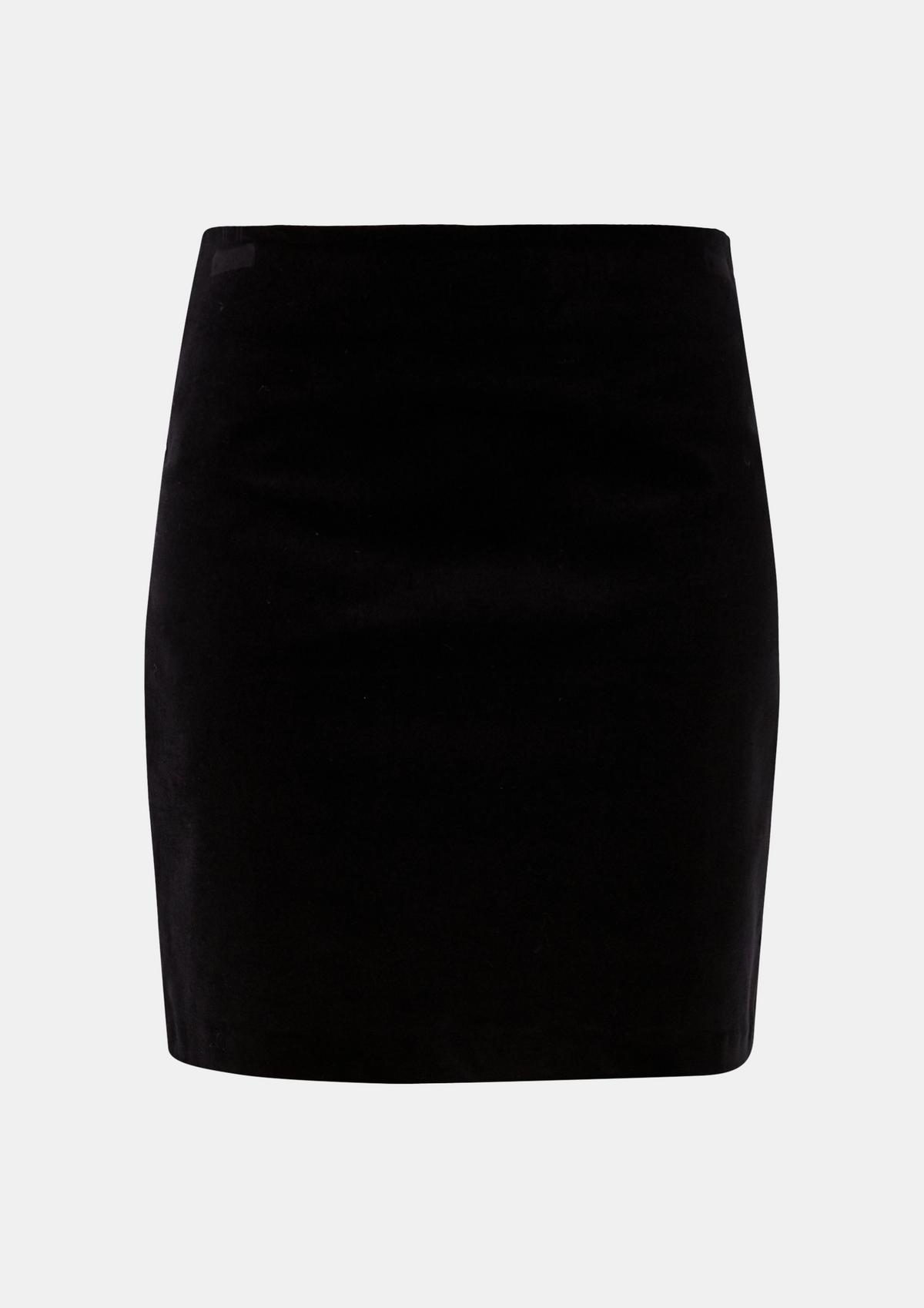 Short velvet skirt - black | Comma