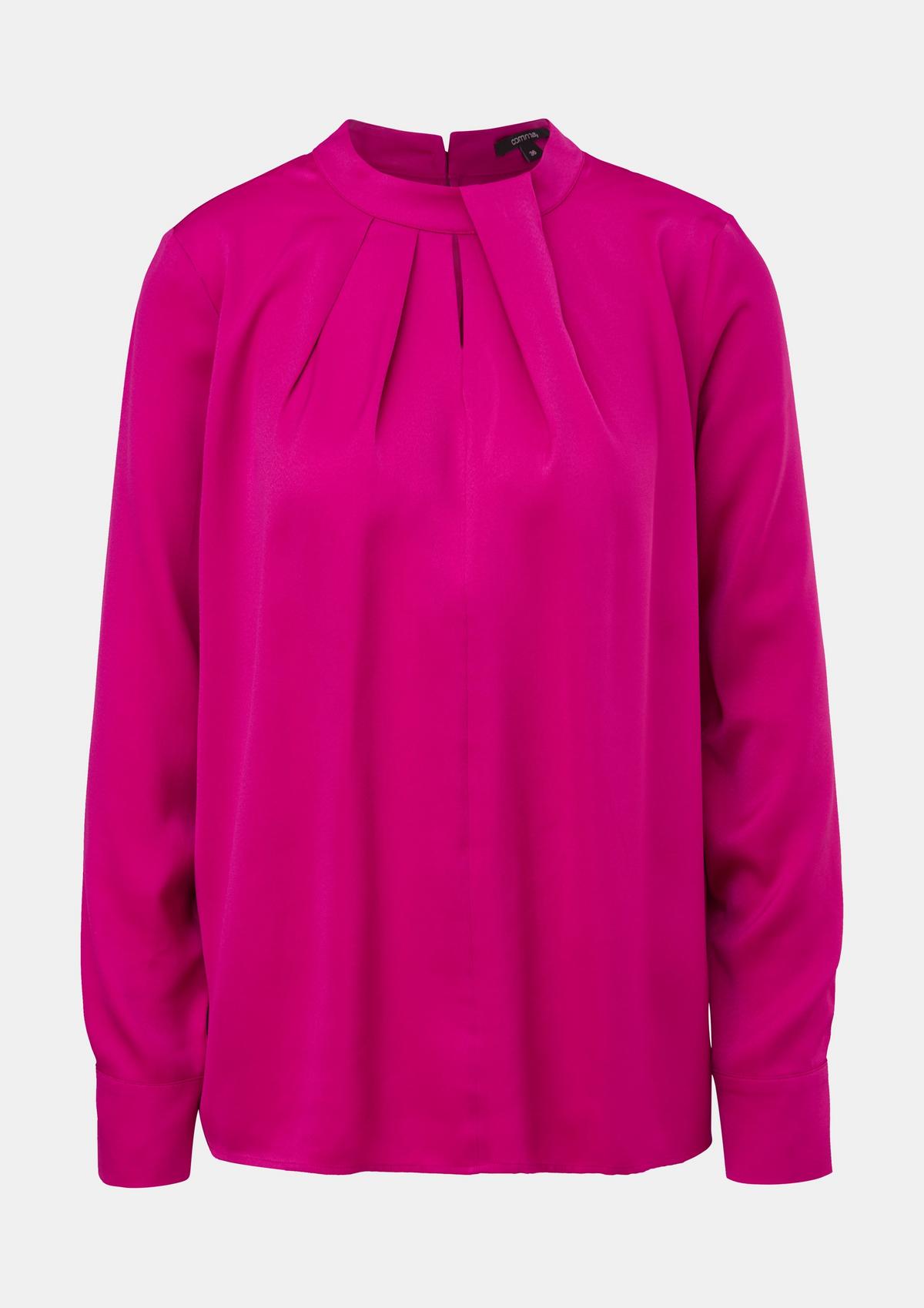 comma Satin blouse with pleated details
