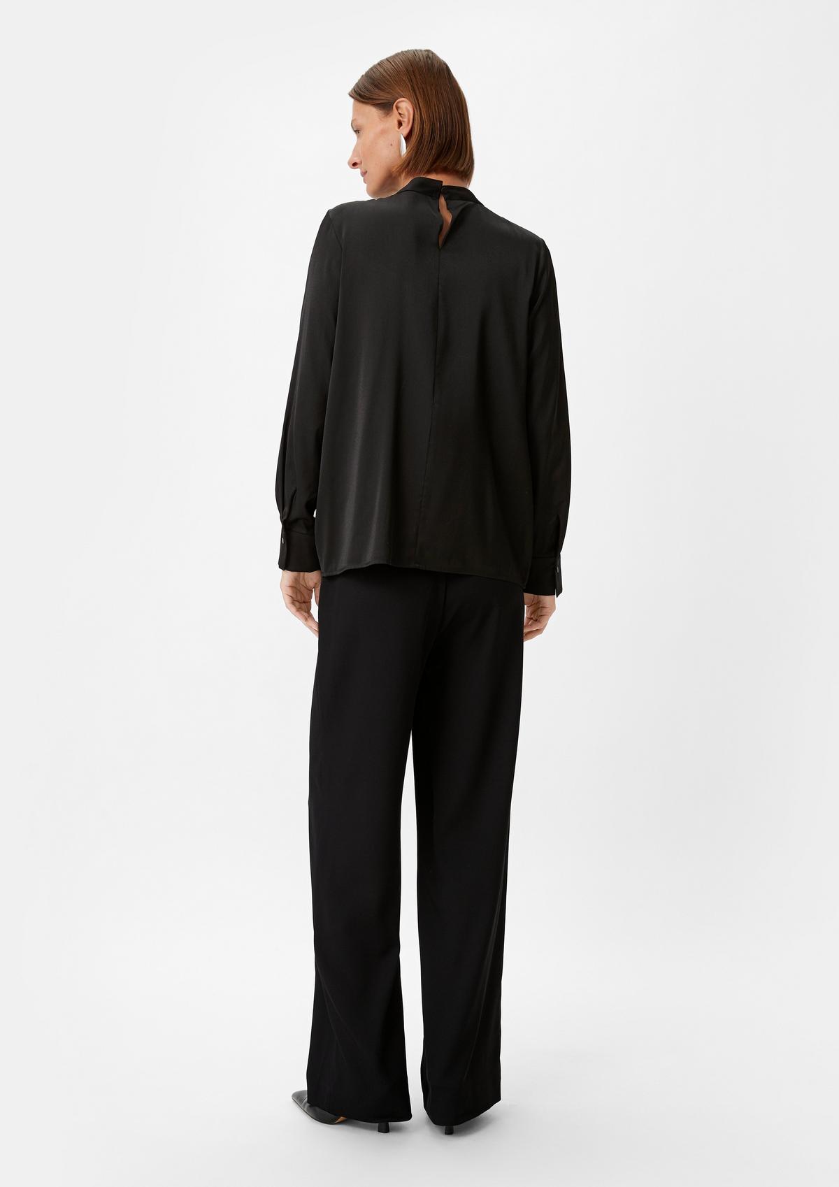 comma Satin blouse with pleated details