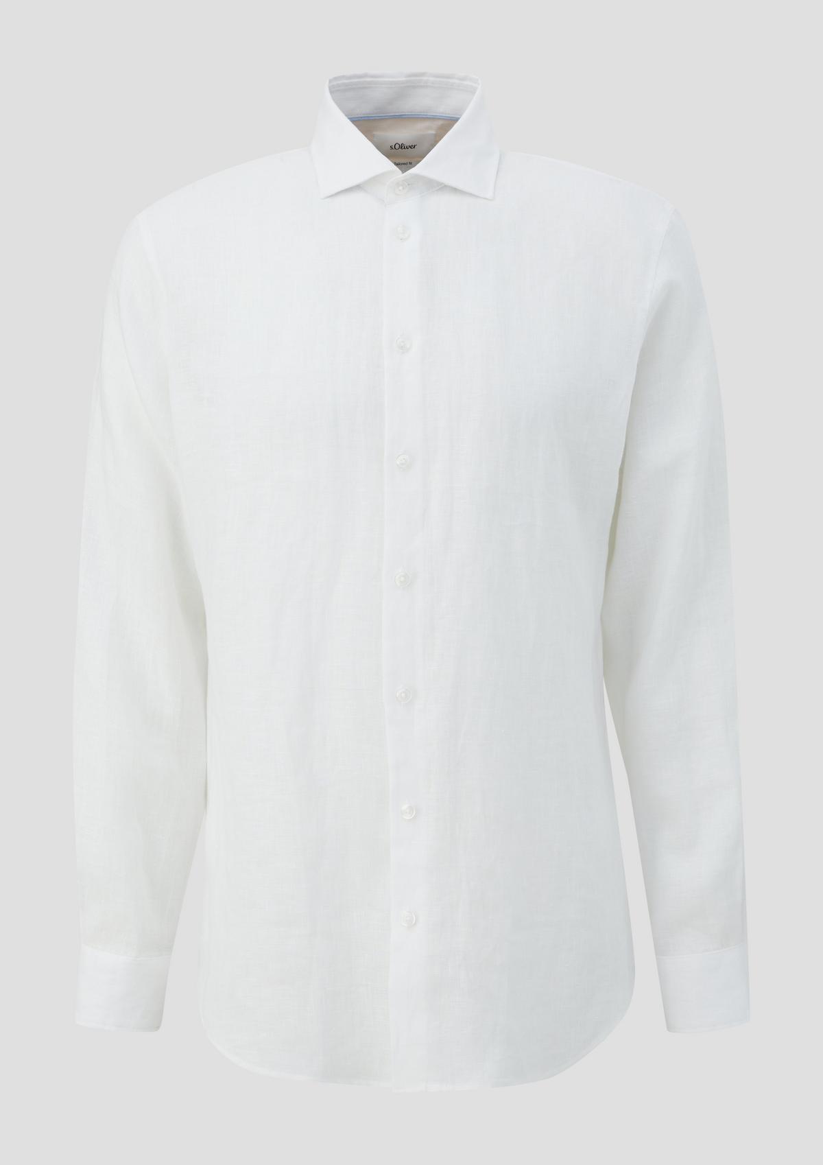 s.Oliver Regular: ľanová obleková košeľa