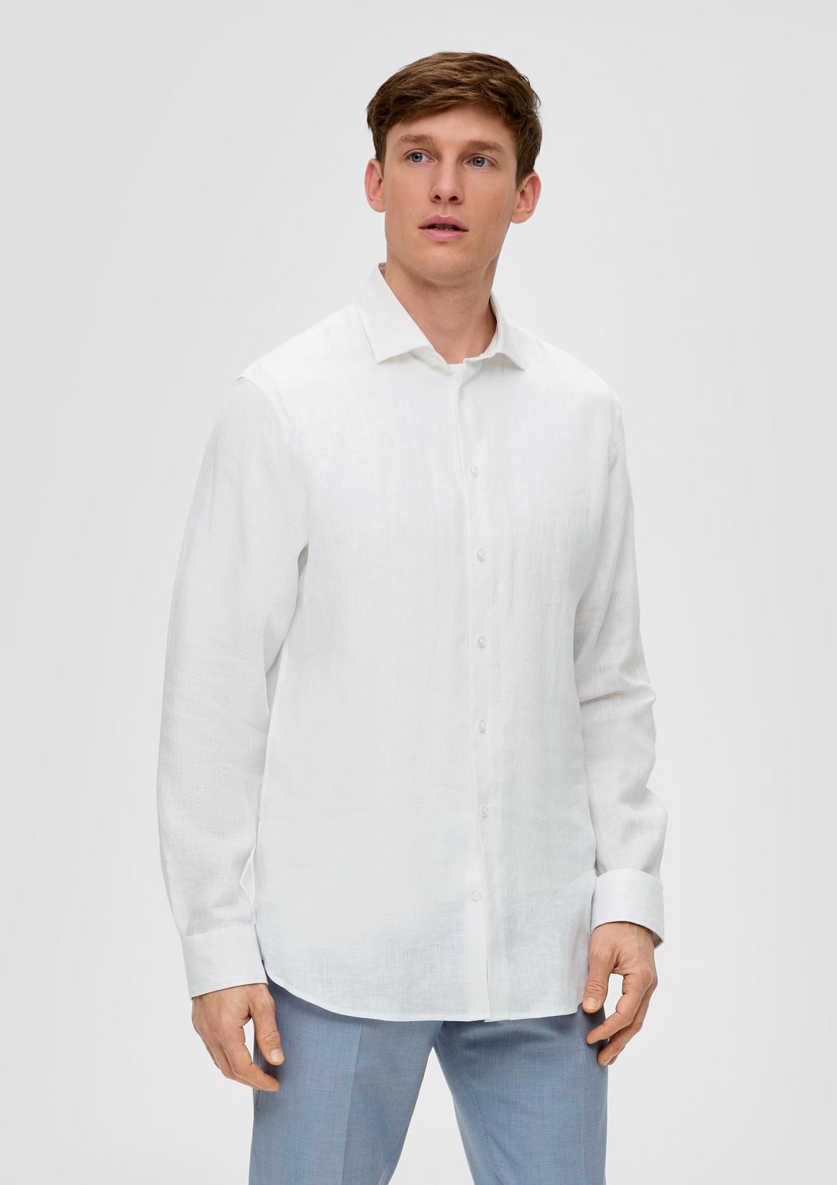 s.Oliver Regular: srajca za k obleki iz lana