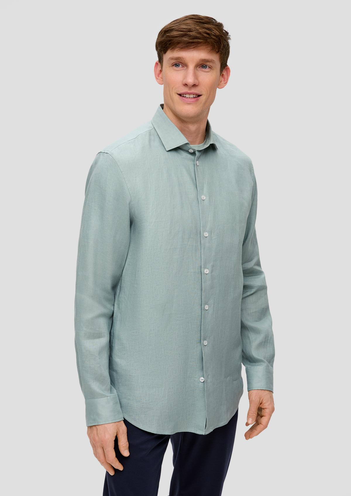s.Oliver Regular: srajca za k obleki iz lana