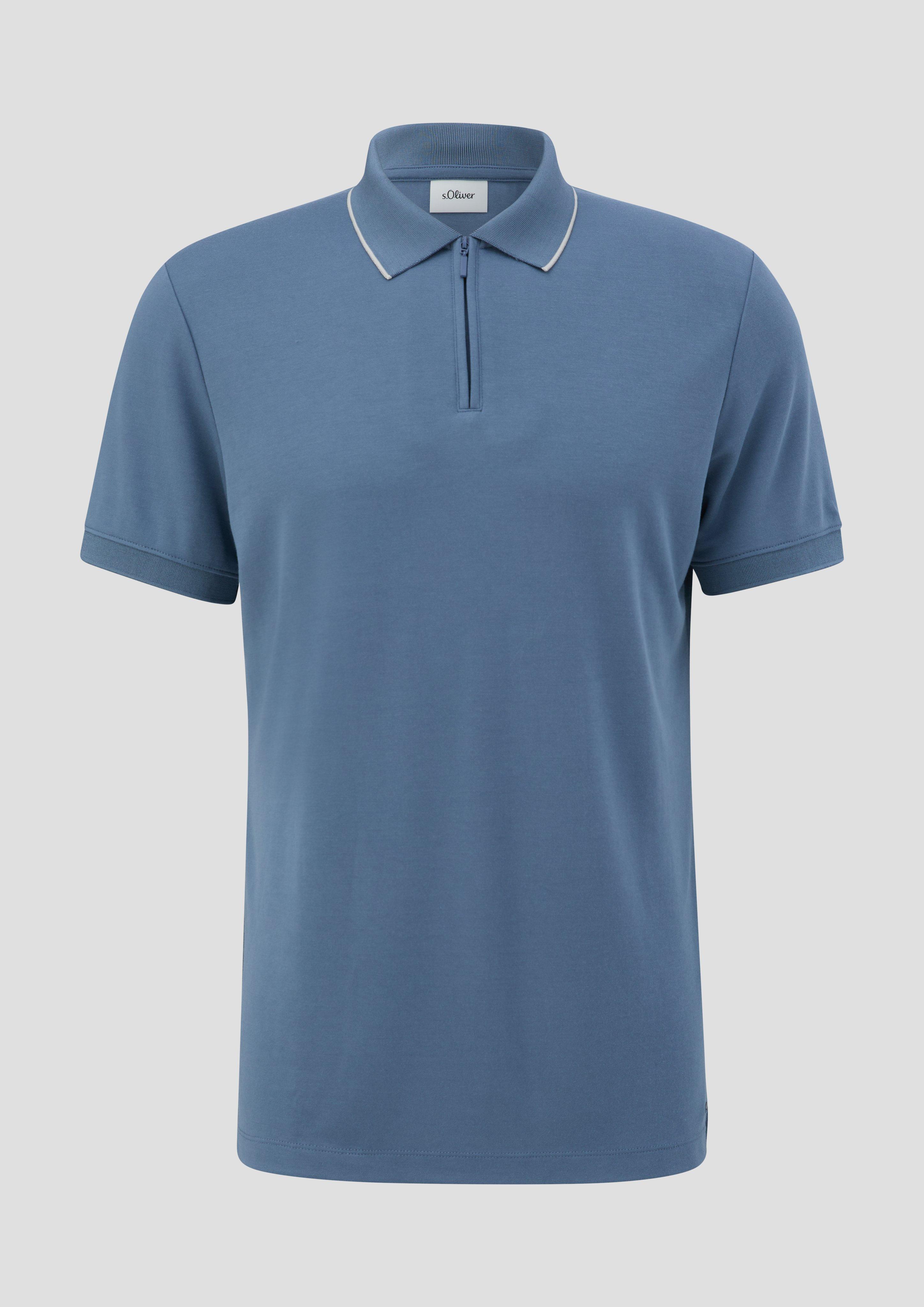 Thumbnail - s.Oliver - Poloshirt aus Modalmix, Herren, blau