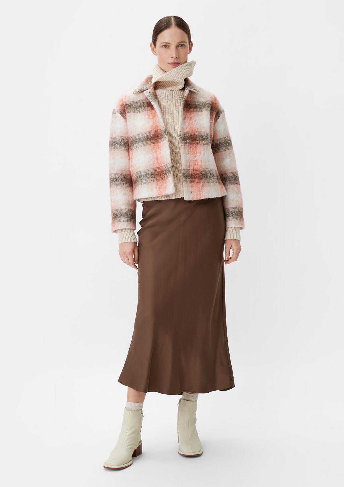 comma Satin skirt made of stretch viscose