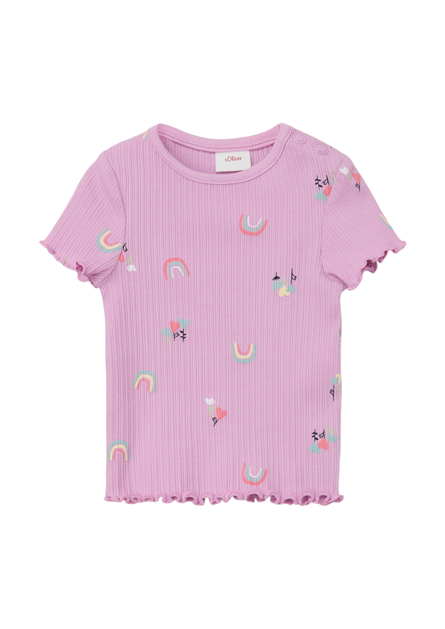 s.Oliver - T-Shirt aus Rippware, Babys, Rosa