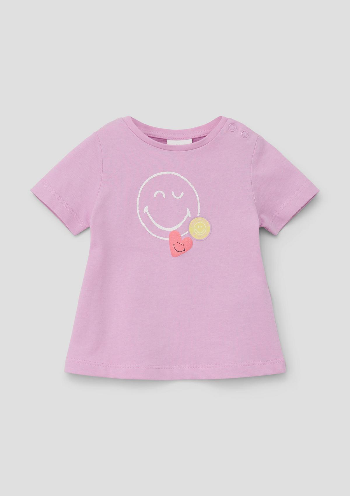 s.Oliver T-shirt with a Smiley® glitter print
