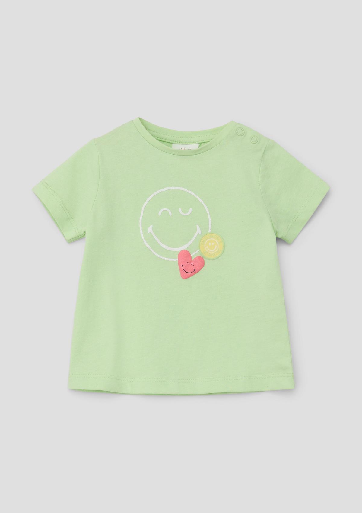 s.Oliver T-shirt with a Smiley® glitter print