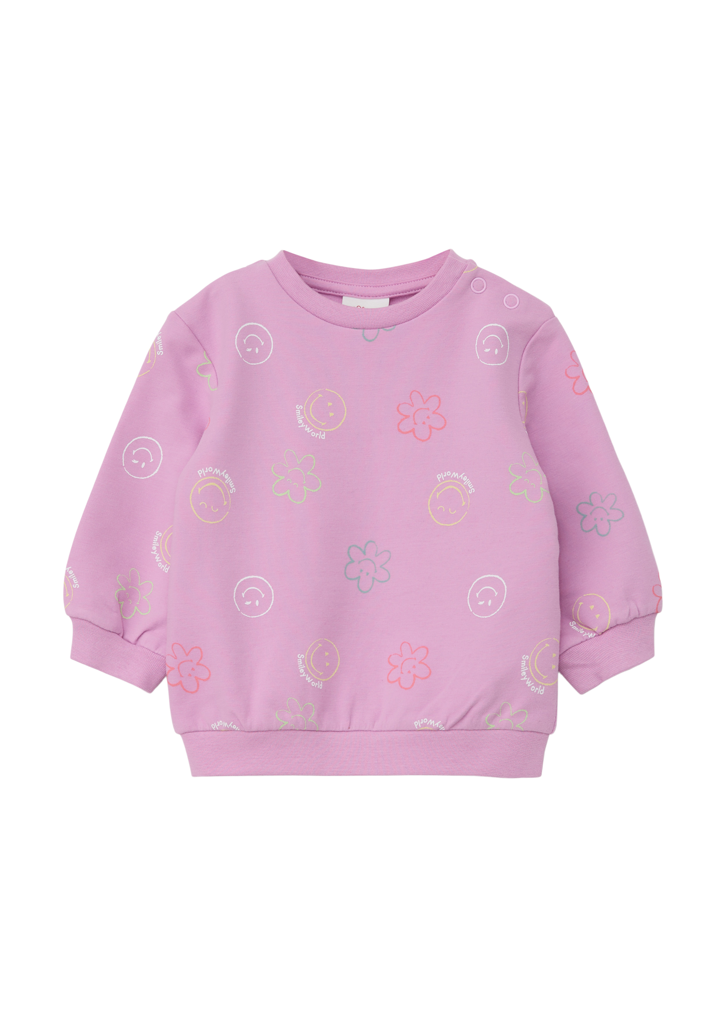 s.Oliver - Sweatshirt mit All-over-Smiley®-Print, Babys, Rosa