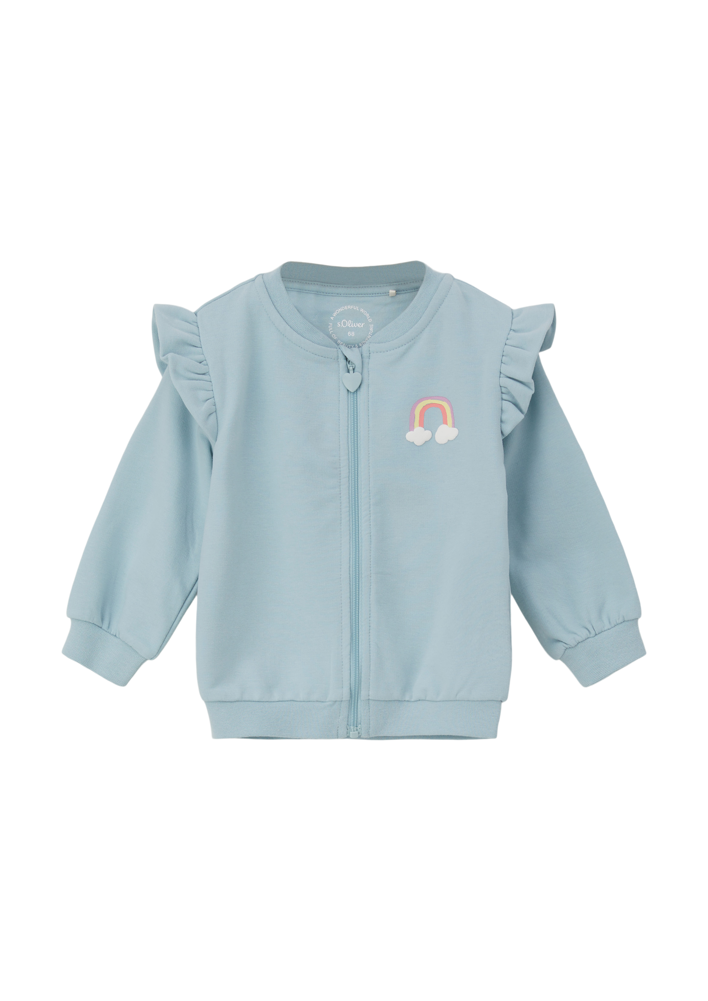 s.Oliver - Sweatshirt-Jacke mit Rüschen, Babys, türkis