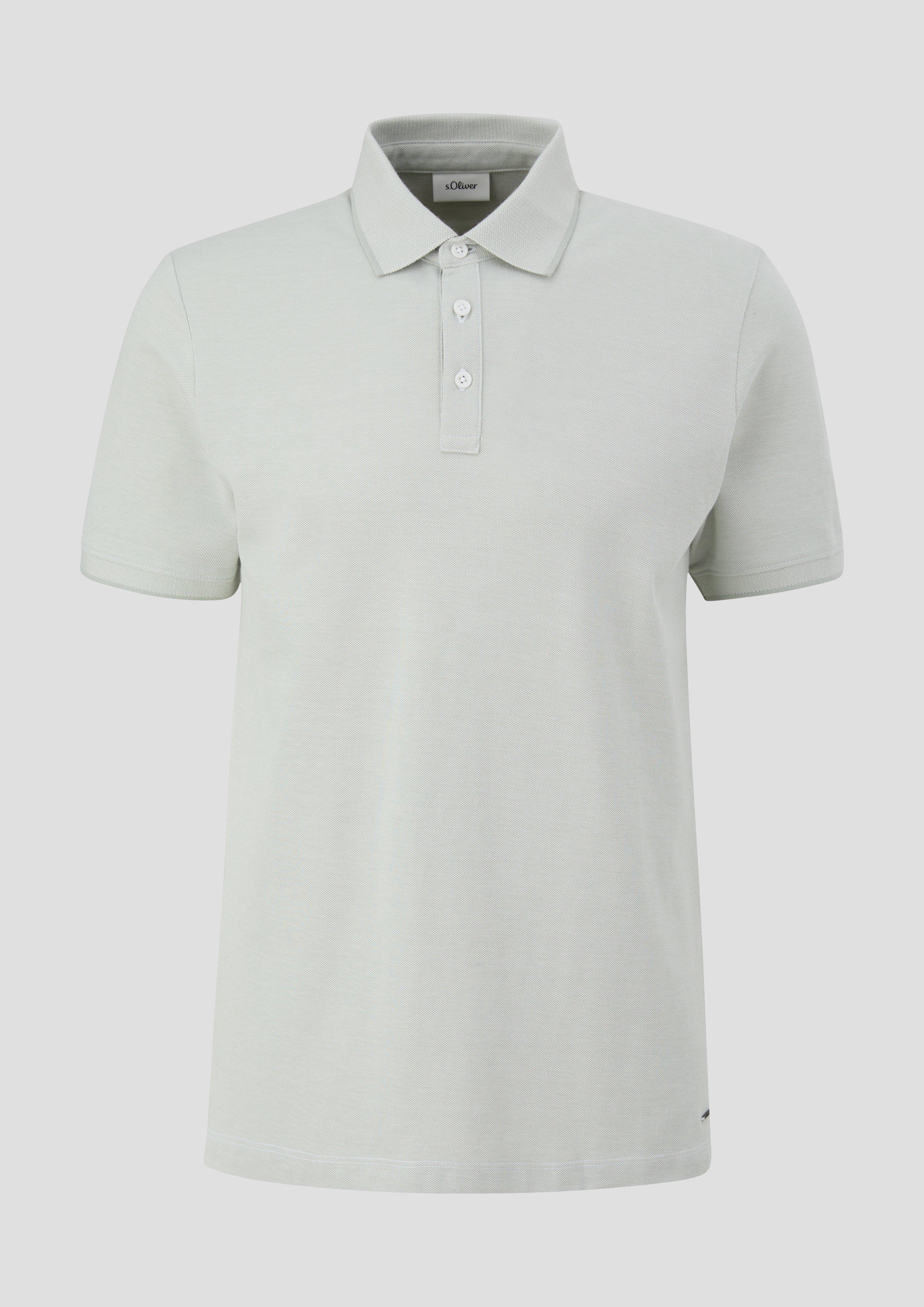 s.Oliver - Poloshirt im Slim Fit mit Piquéstruktur, Herren, grün