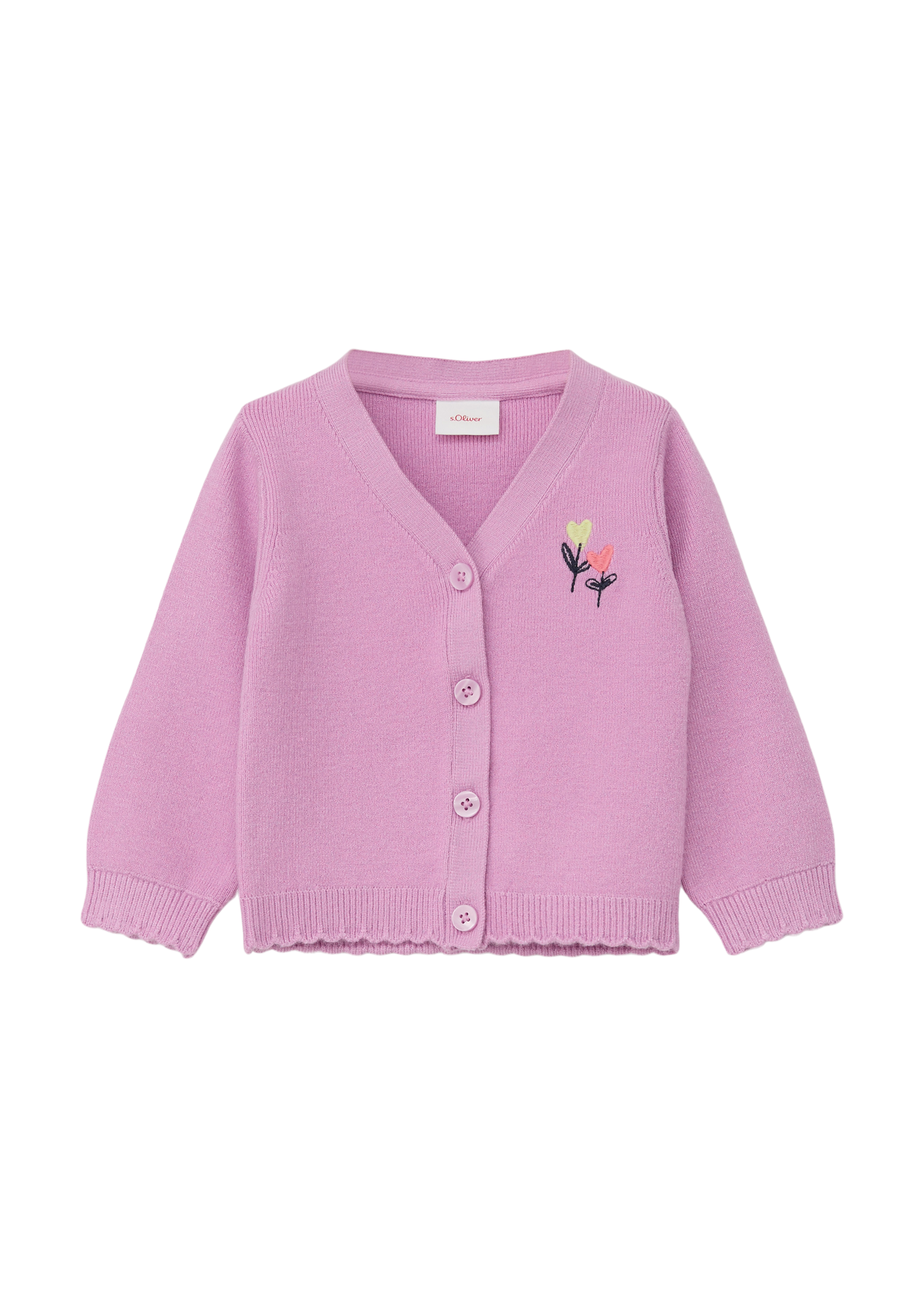 s.Oliver - Strickjacke mit Stickerei, Babys, Rosa