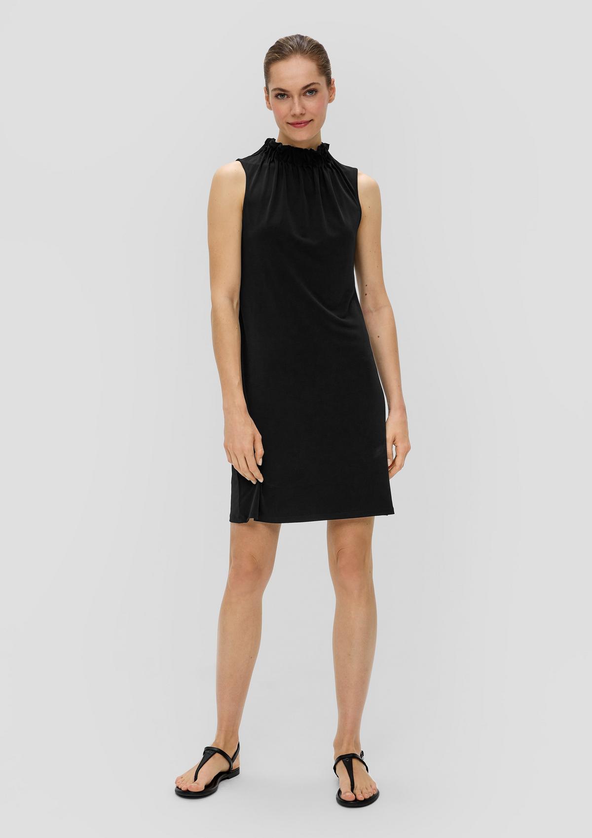 s.Oliver Jersey dress with a pleated neckline