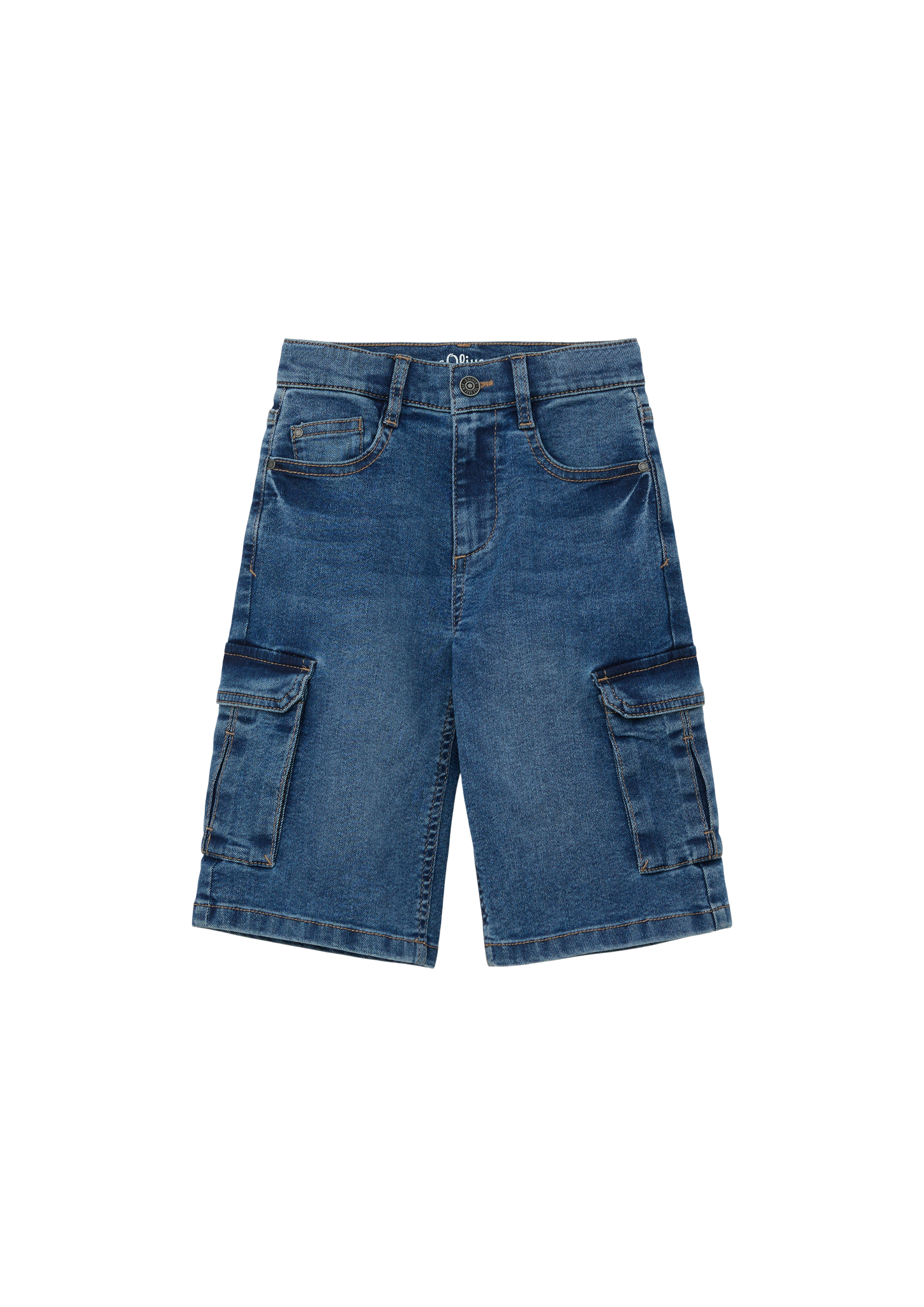 s.Oliver - Jeans / Loose Fit / High Rise / Wide Leg / Cargotaschen, Kinder, blau