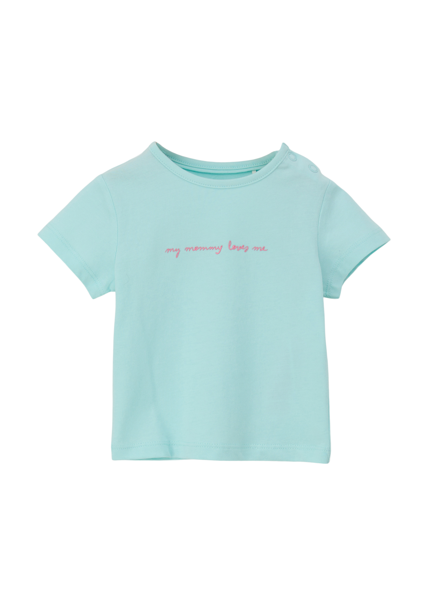 s.Oliver - T-Shirt mit Schrift-Print, Babys, türkis