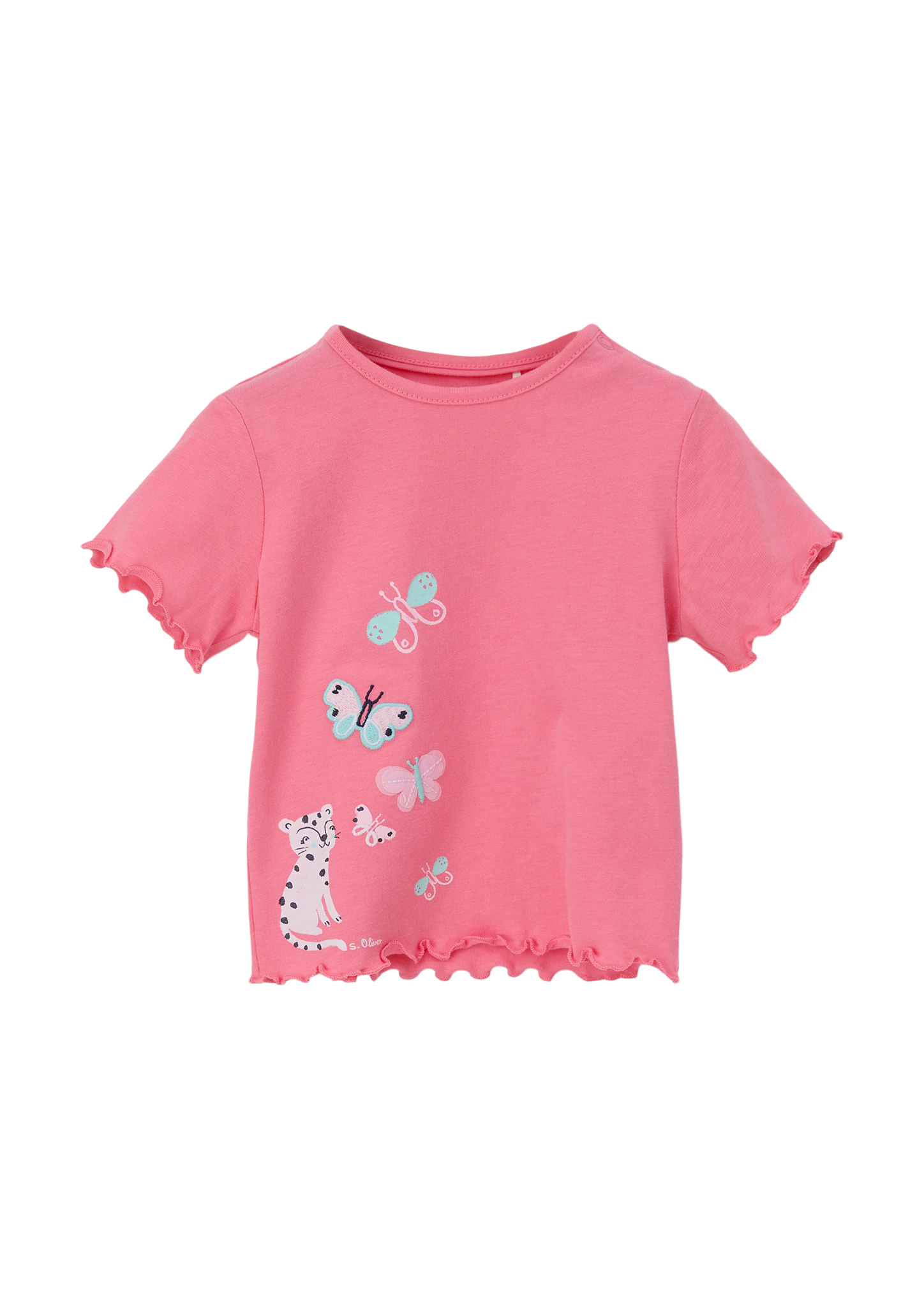 s.Oliver - T-Shirt mit Rollsaum, Babys, Rosa