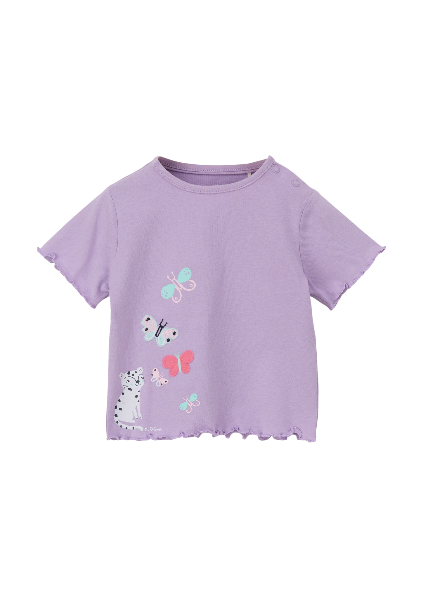 s.Oliver - T-Shirt mit Rollsaum, Babys, lila