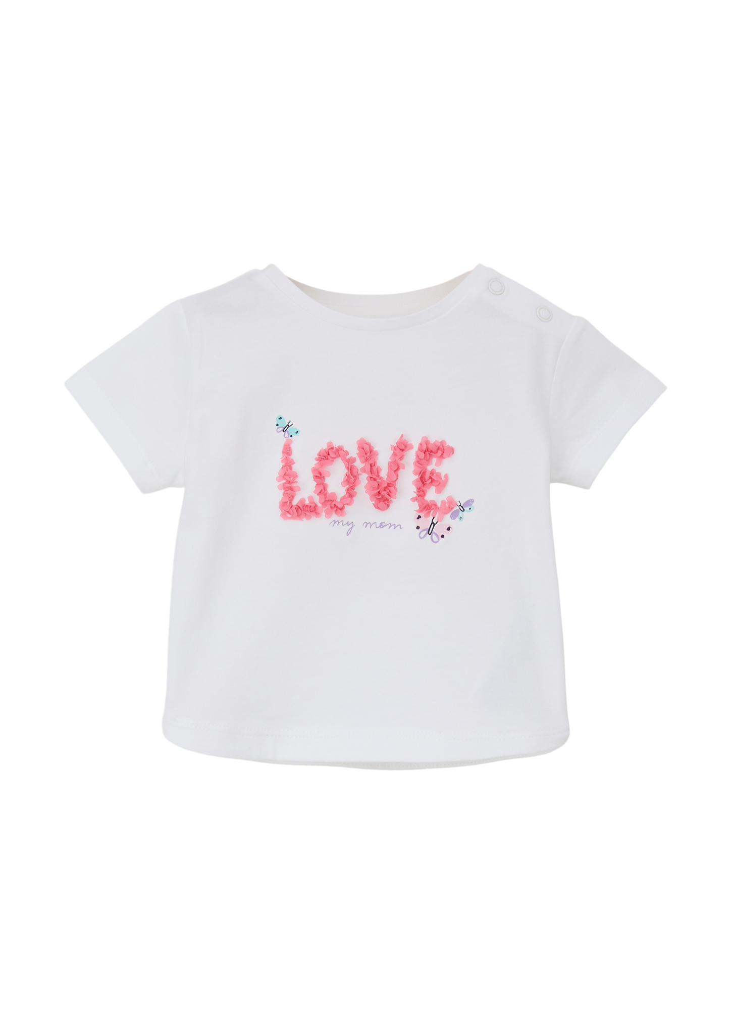 s.Oliver - T-Shirt mit Glitzerprint, Babys, weiß