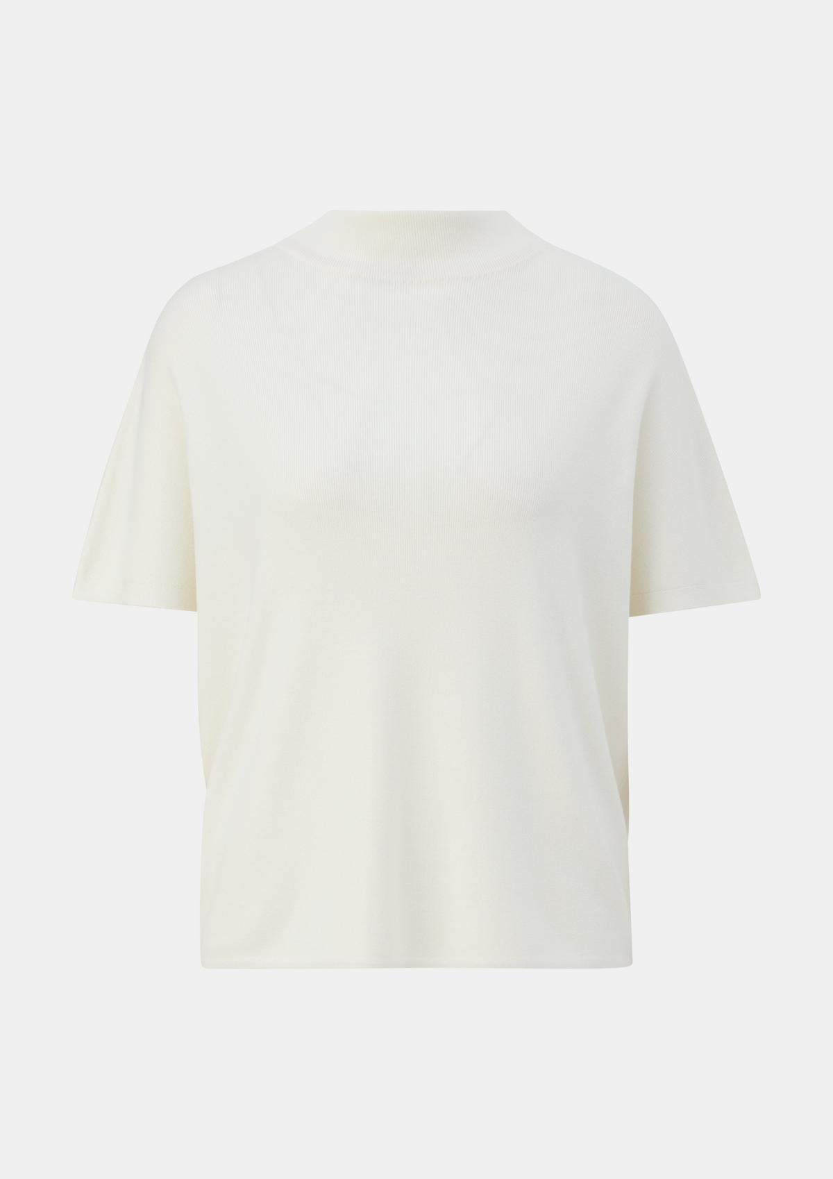 comma Short sleeve jumper with a stand-up collar