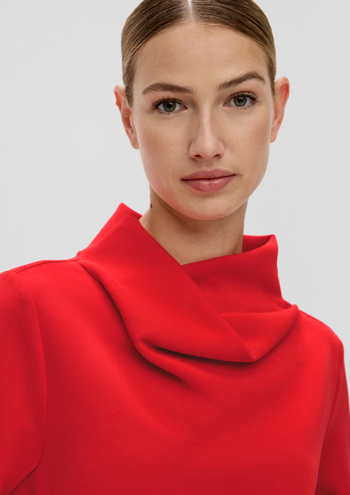 s.Oliver Scuba sweatshirt with a draped collar