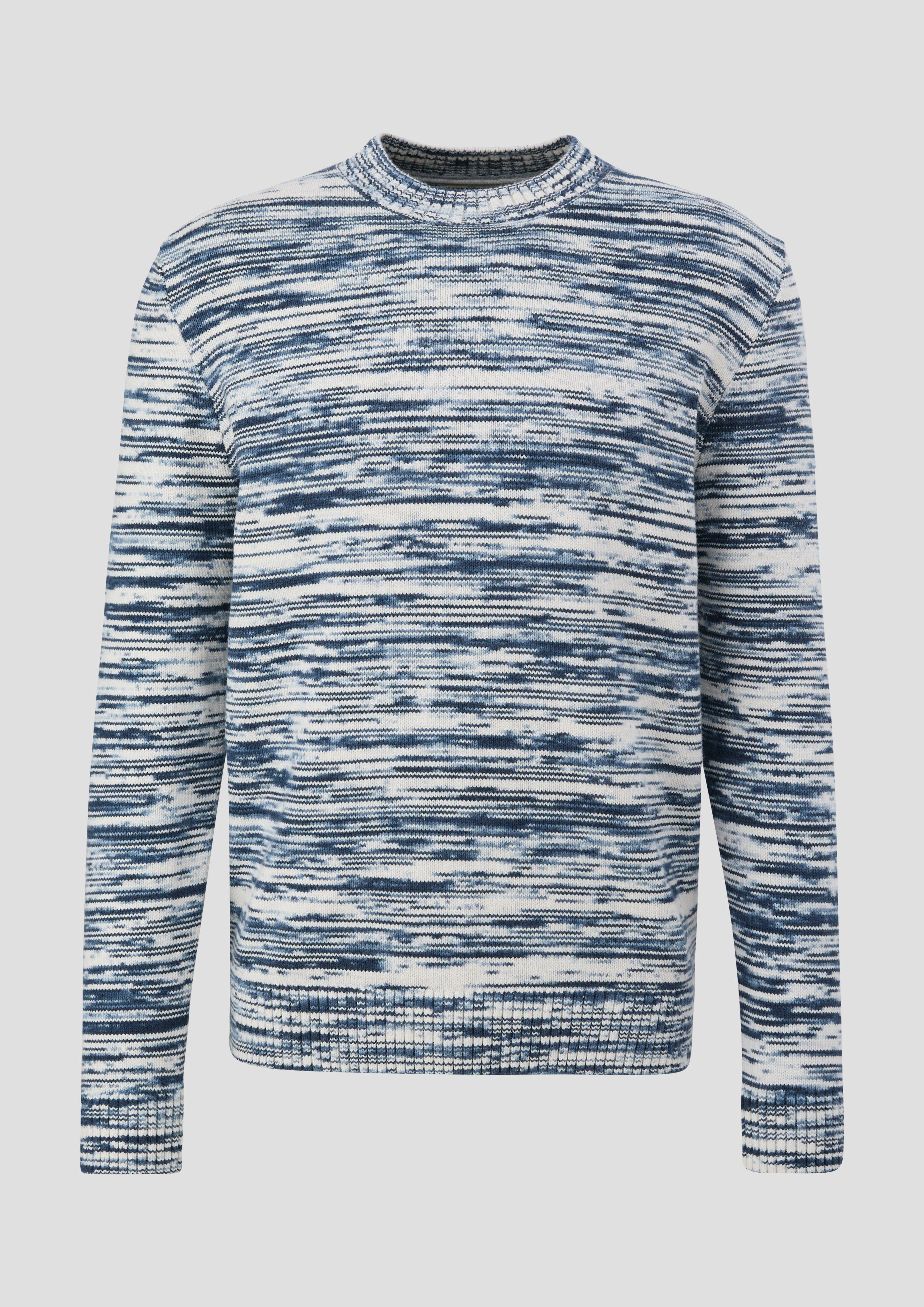 s.Oliver - Strickpullover aus Baumwollmix, Herren, blau