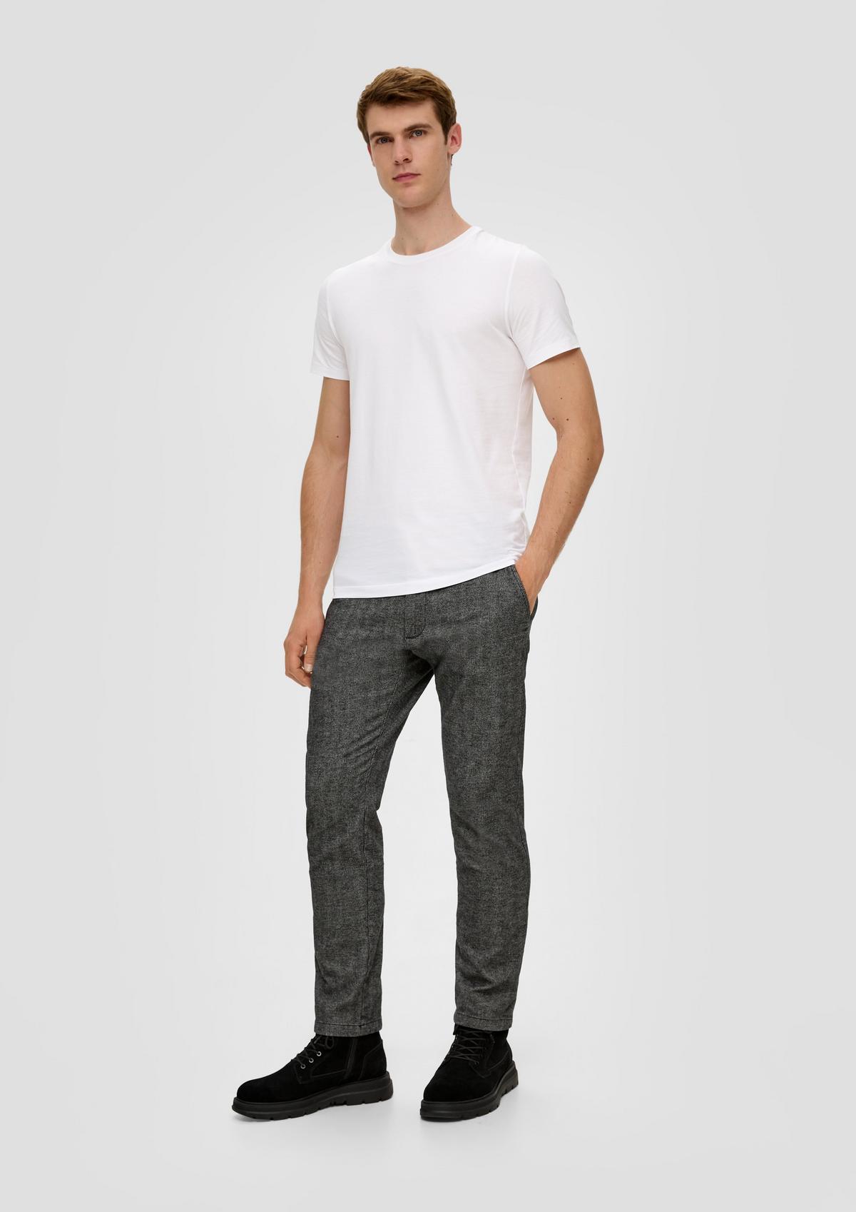 Regular fit: stretch cotton trousers